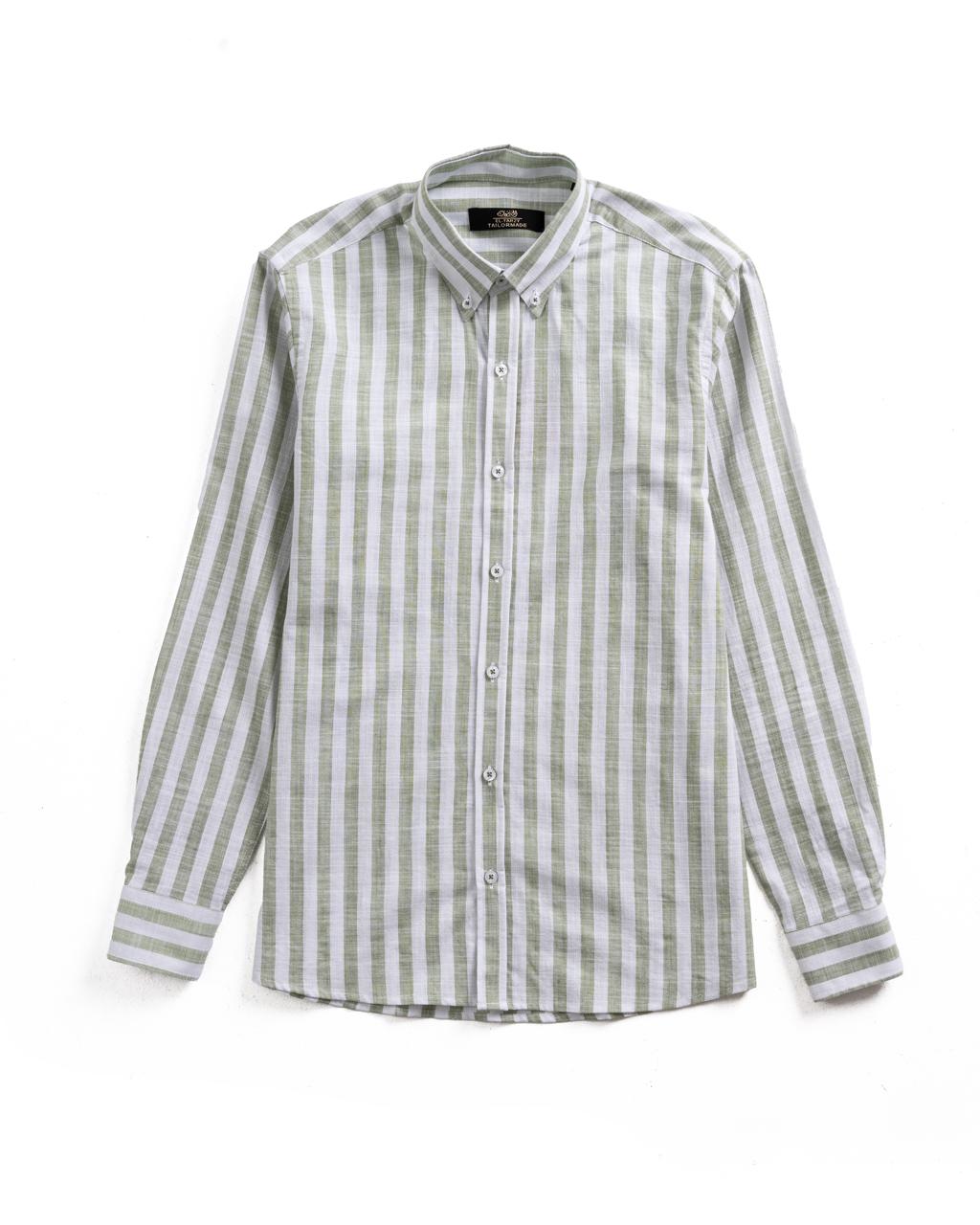 Monochrome Striped Linen Shirt