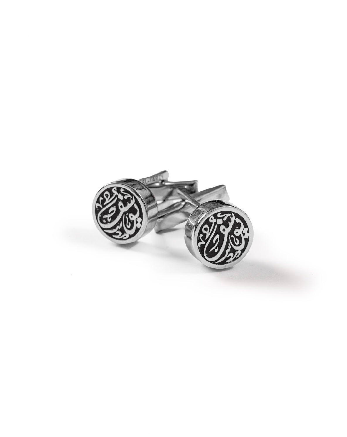 Eclipse Engraved Circle Cufflinks