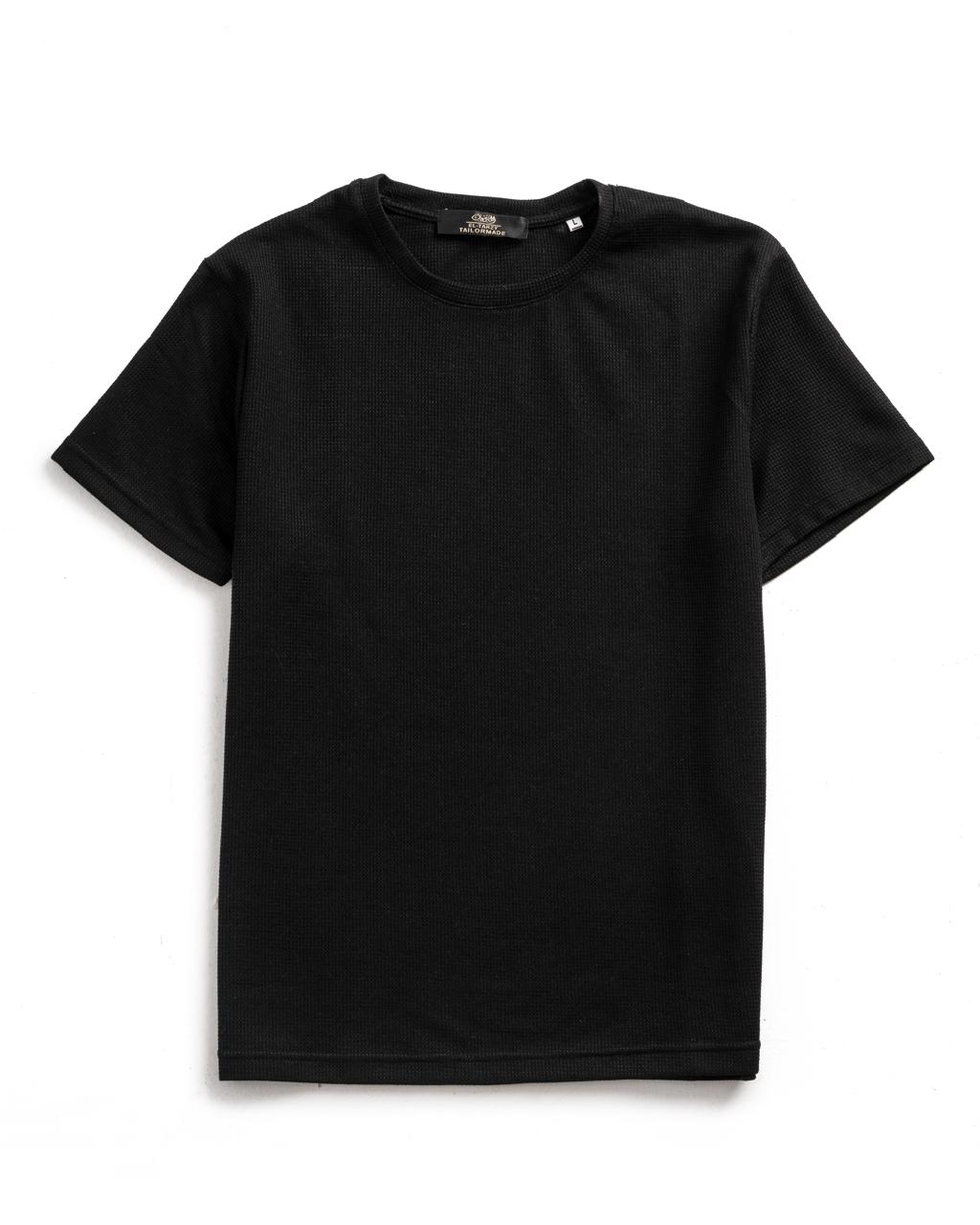 Microstripe Round Neck Tee