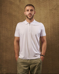 Zip-Up Lycra Polo T-Shirt