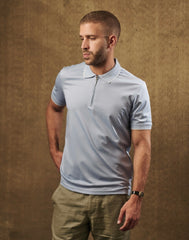 Zip-Up Lycra Polo T-Shirt