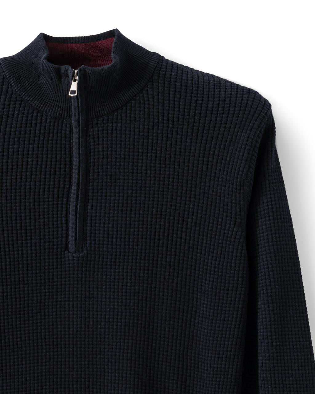 The Square Knit Half-Zip