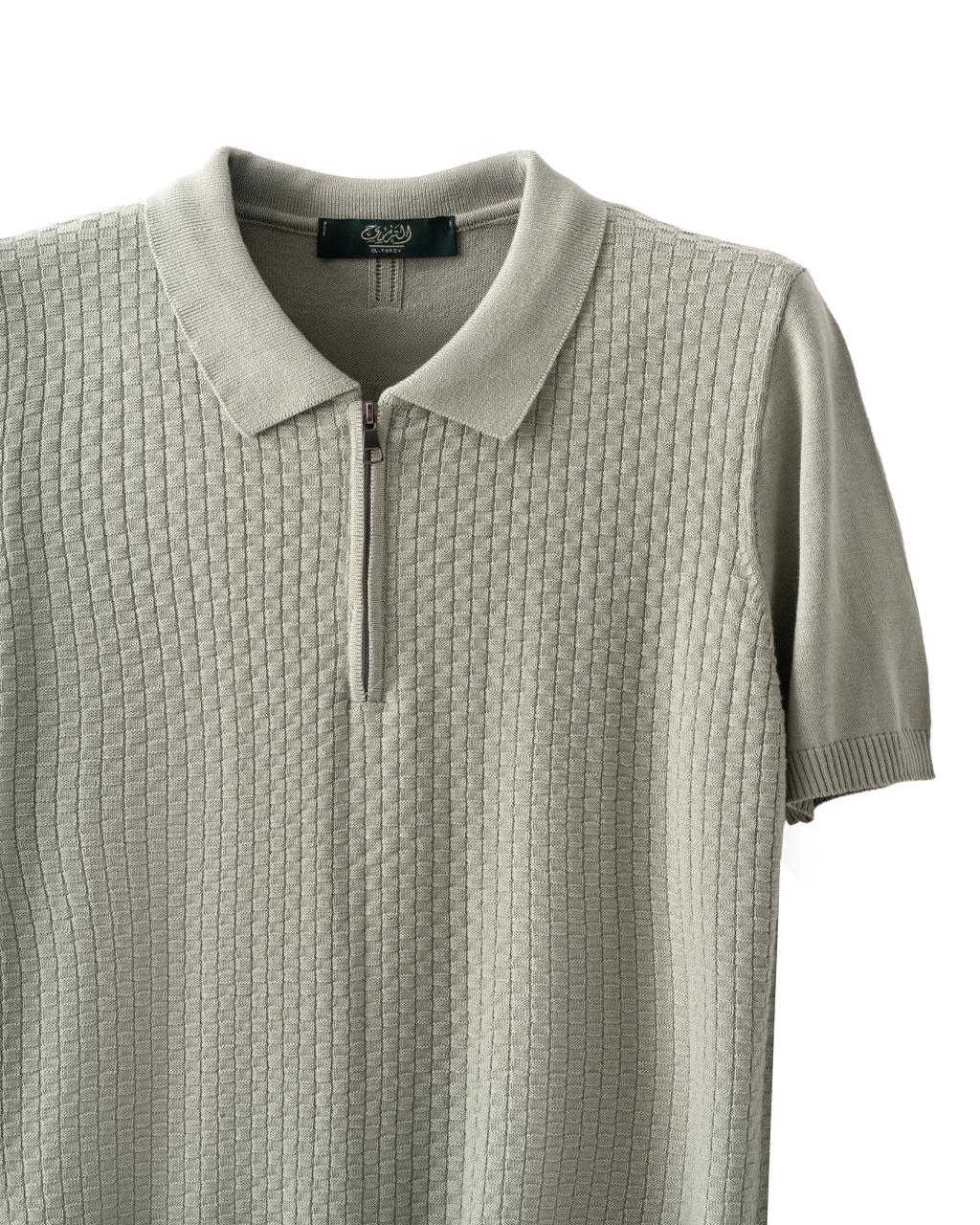 Square Weave Zip Knit