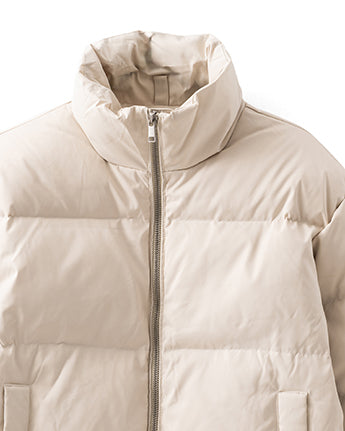 Puffer Leather Jacket