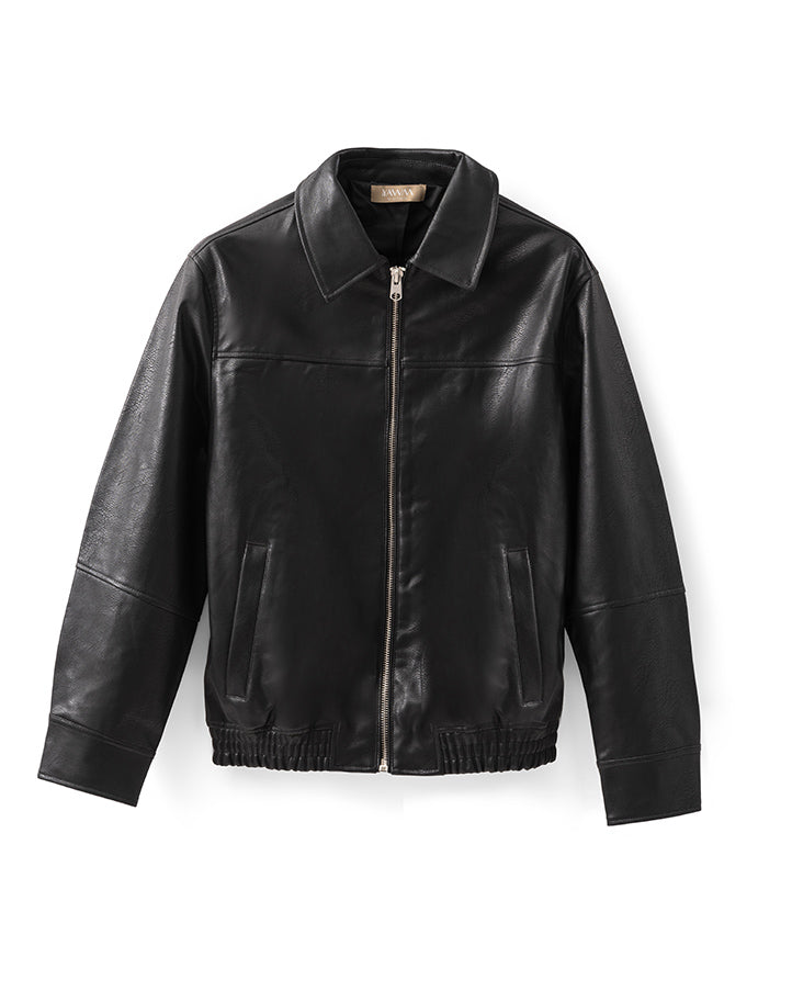 Classic Zip Leather Jacket
