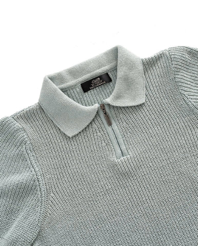 Classic Zipper Knit Polo Shirt