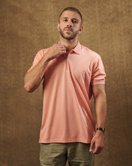 Zip-Up Lycra Polo T-Shirt