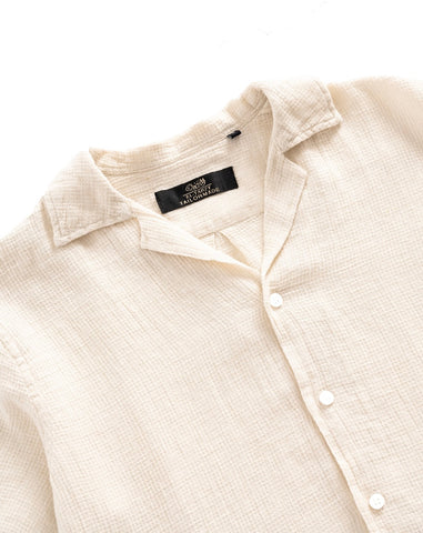 Elegant Textured Short-Sleeve Shirt