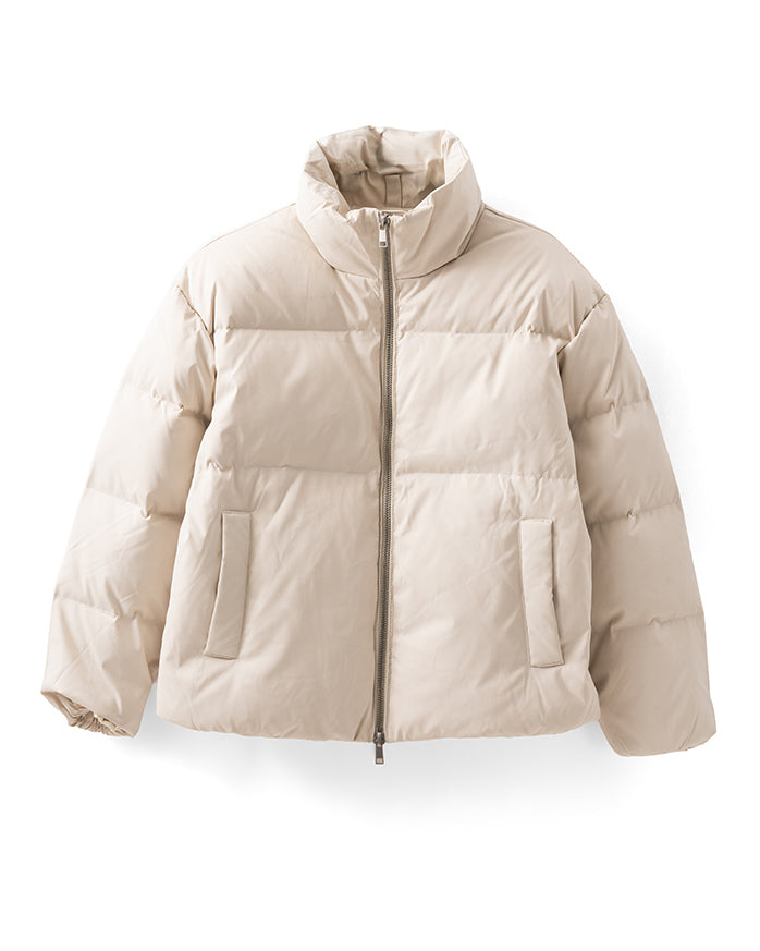 Puffer Leather Jacket