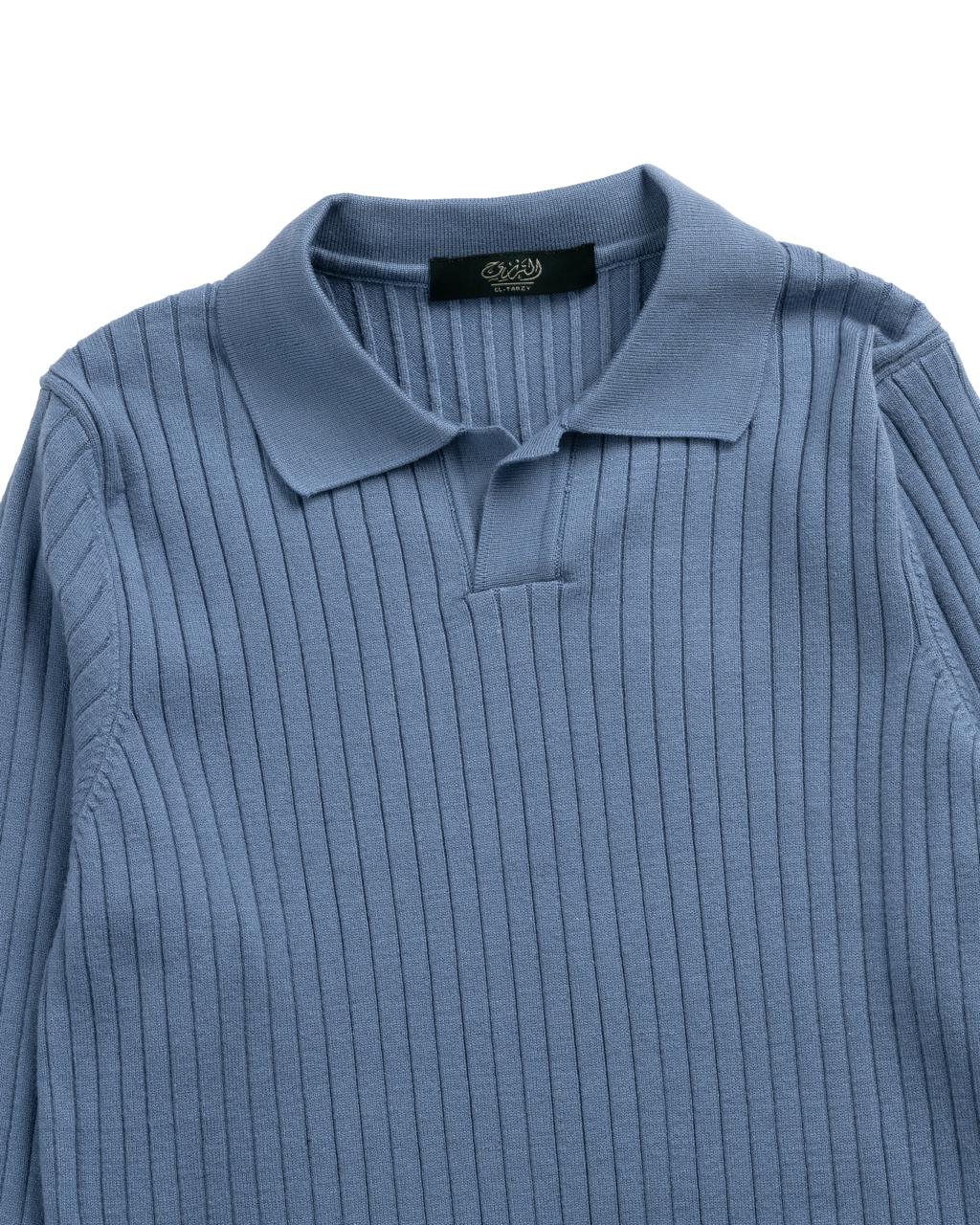 Premium Ribbed Long-Sleeve Polo