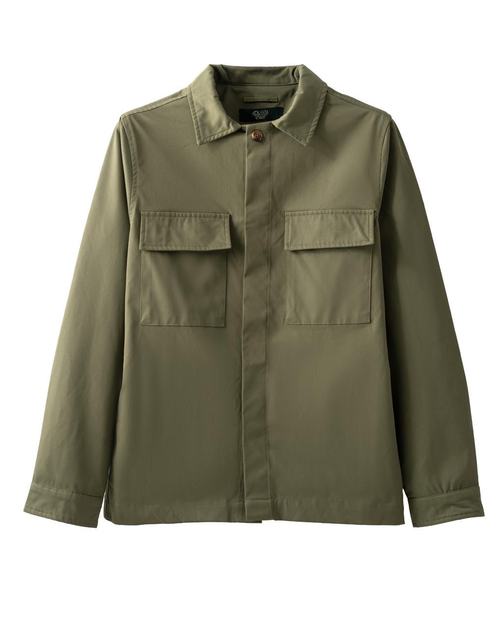 Structured Twill Overshirt Jacket