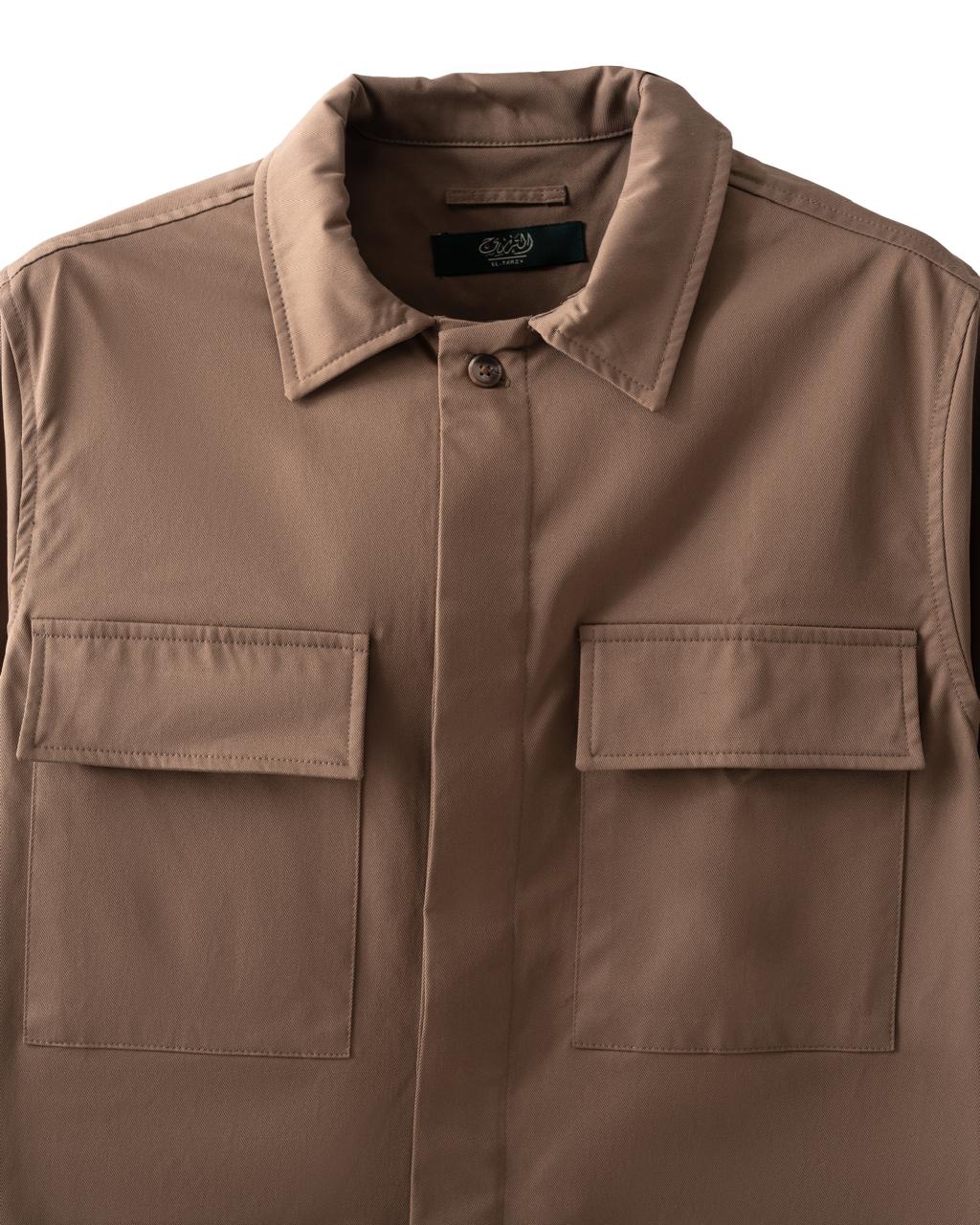 Structured Twill Overshirt Jacket