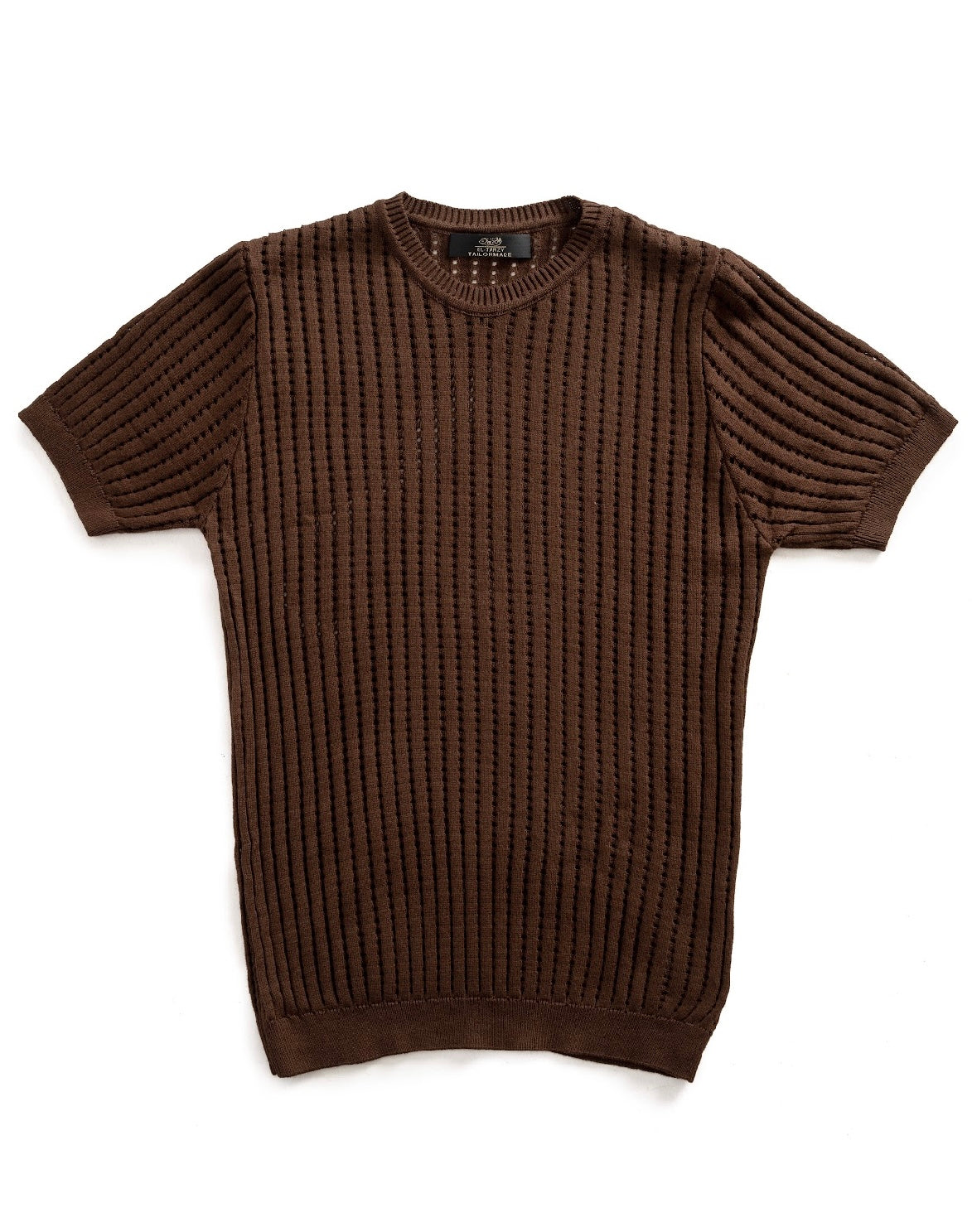 Cozy Ribbed Knit T-Shirt