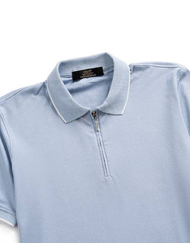 Zip-Up Lycra Polo T-Shirt