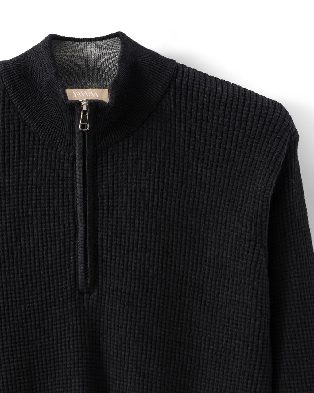 The Square Knit Half-Zip