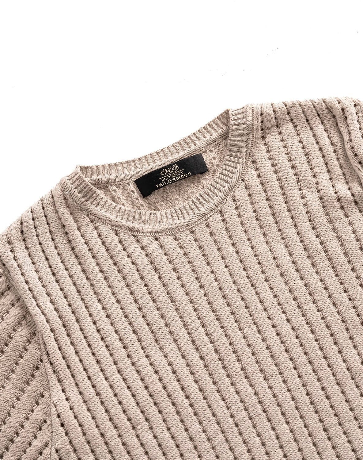 Cozy Ribbed Knit T-Shirt