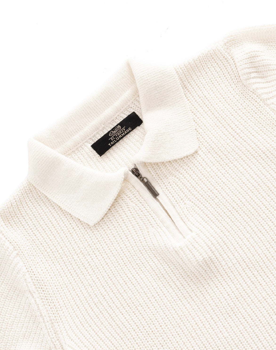 Classic Zipper Knit Polo Shirt