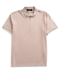 Zip-Up Lycra Polo T-Shirt