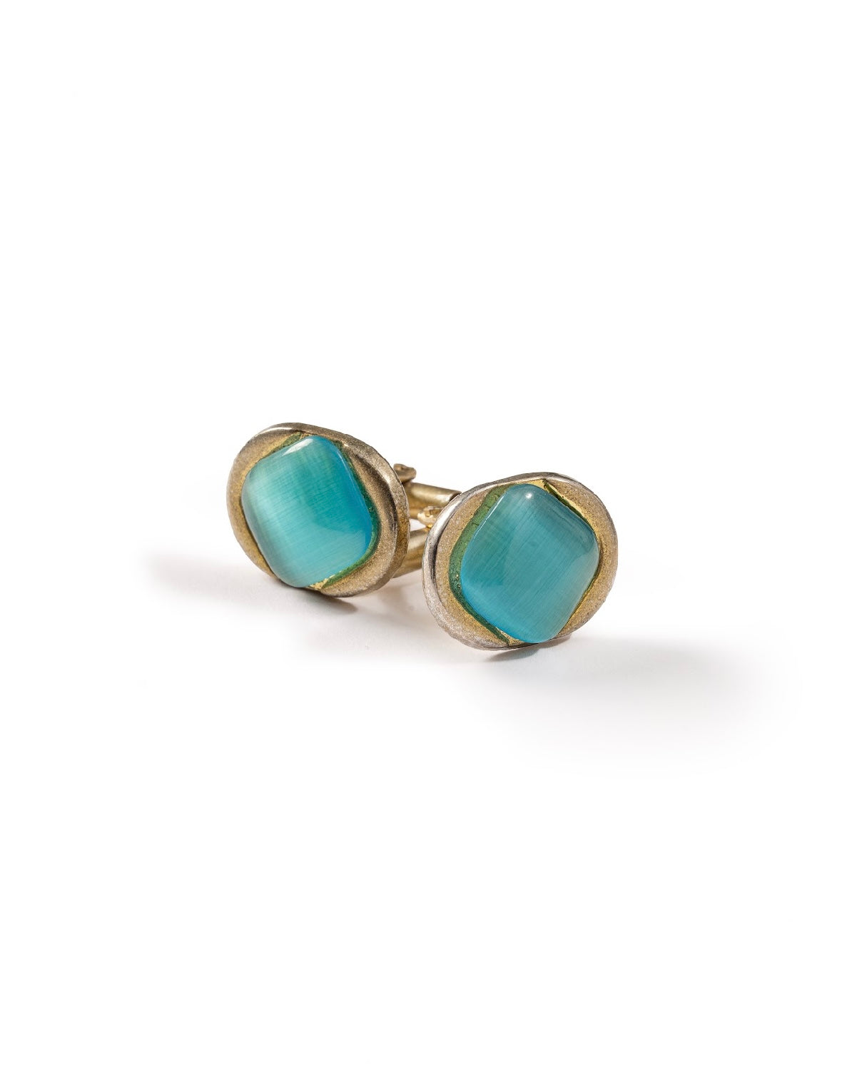 Golden Fayrouz Stone Cufflinks