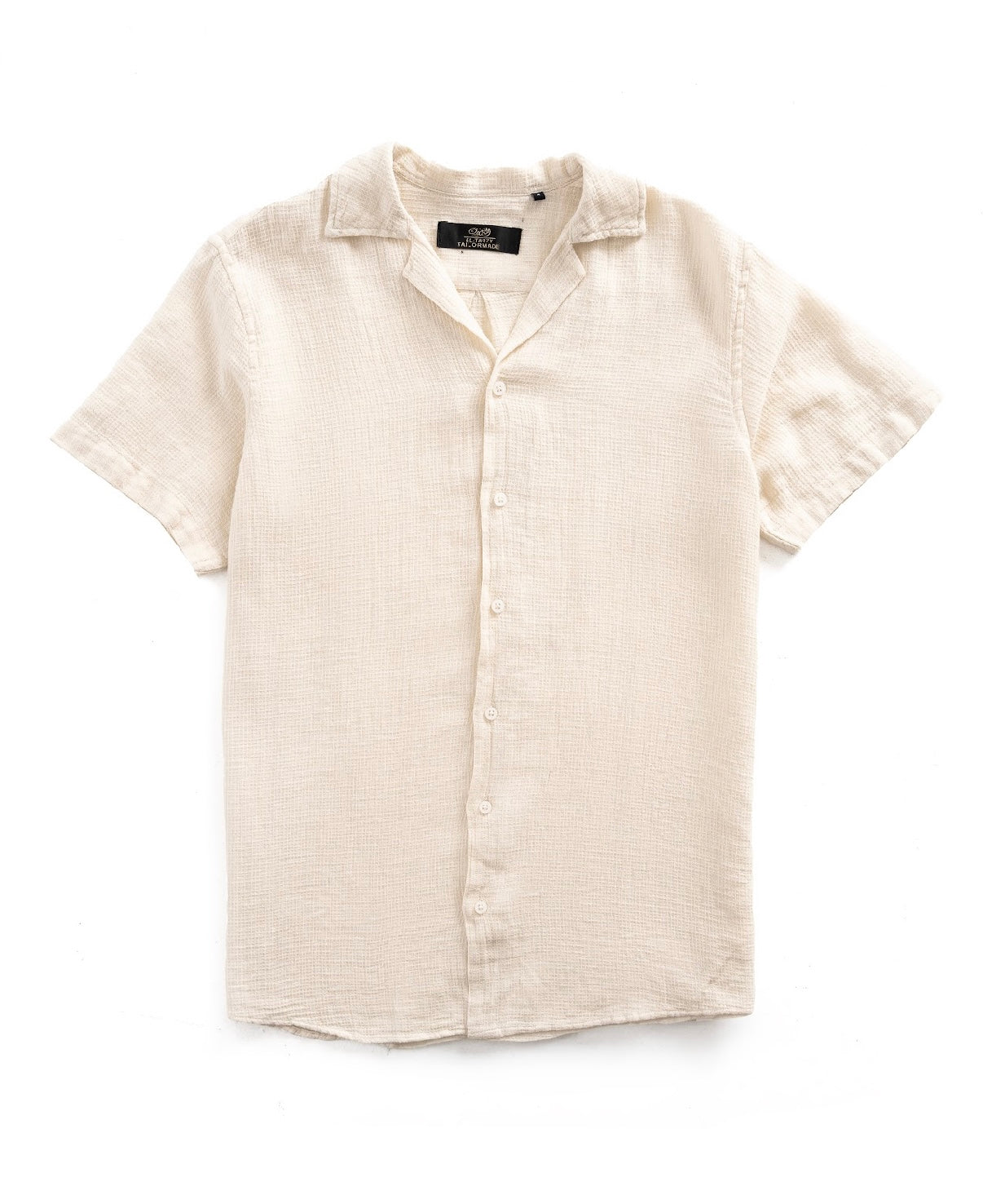 Elegant Textured Short-Sleeve Shirt