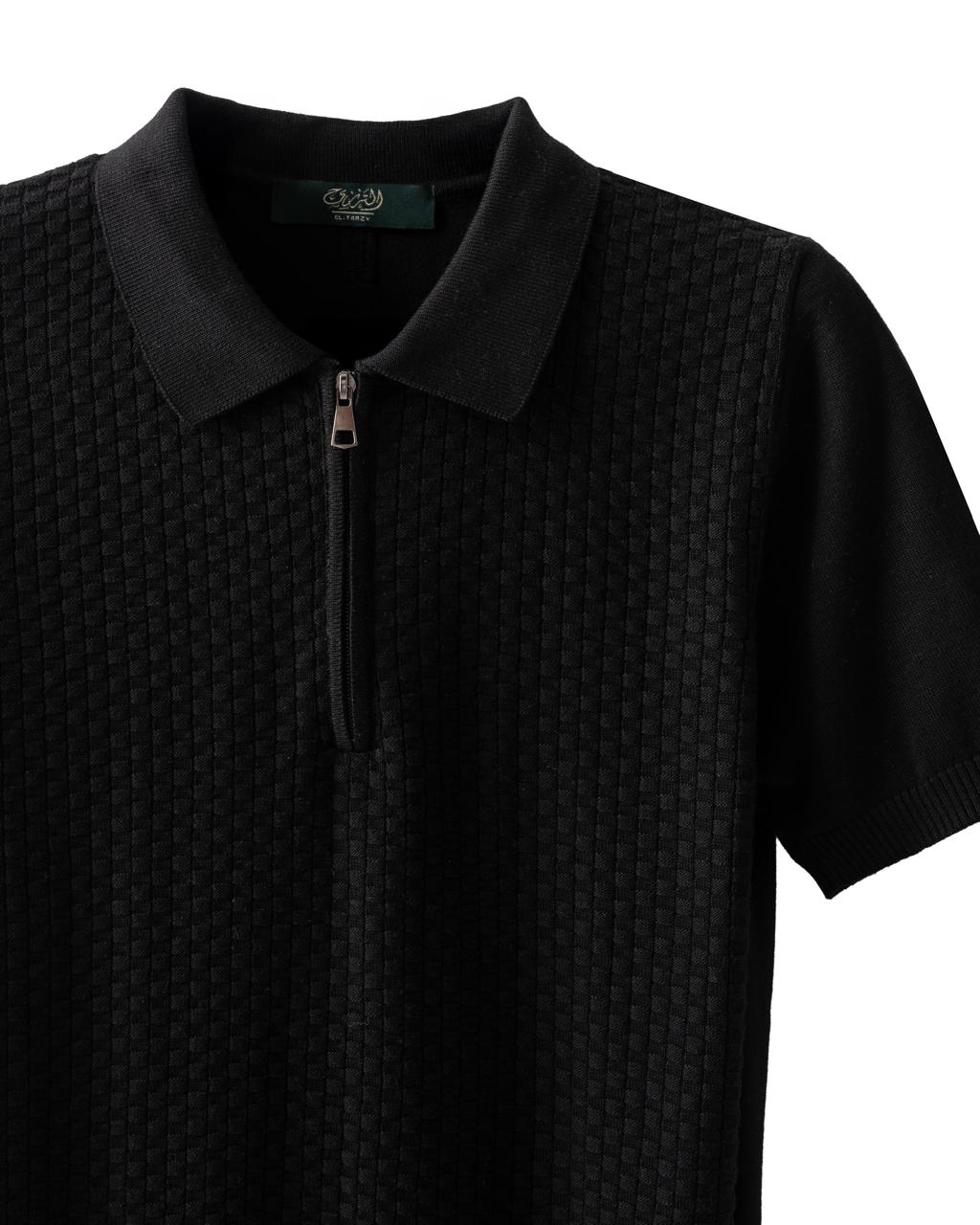 Square Weave Zip Knit