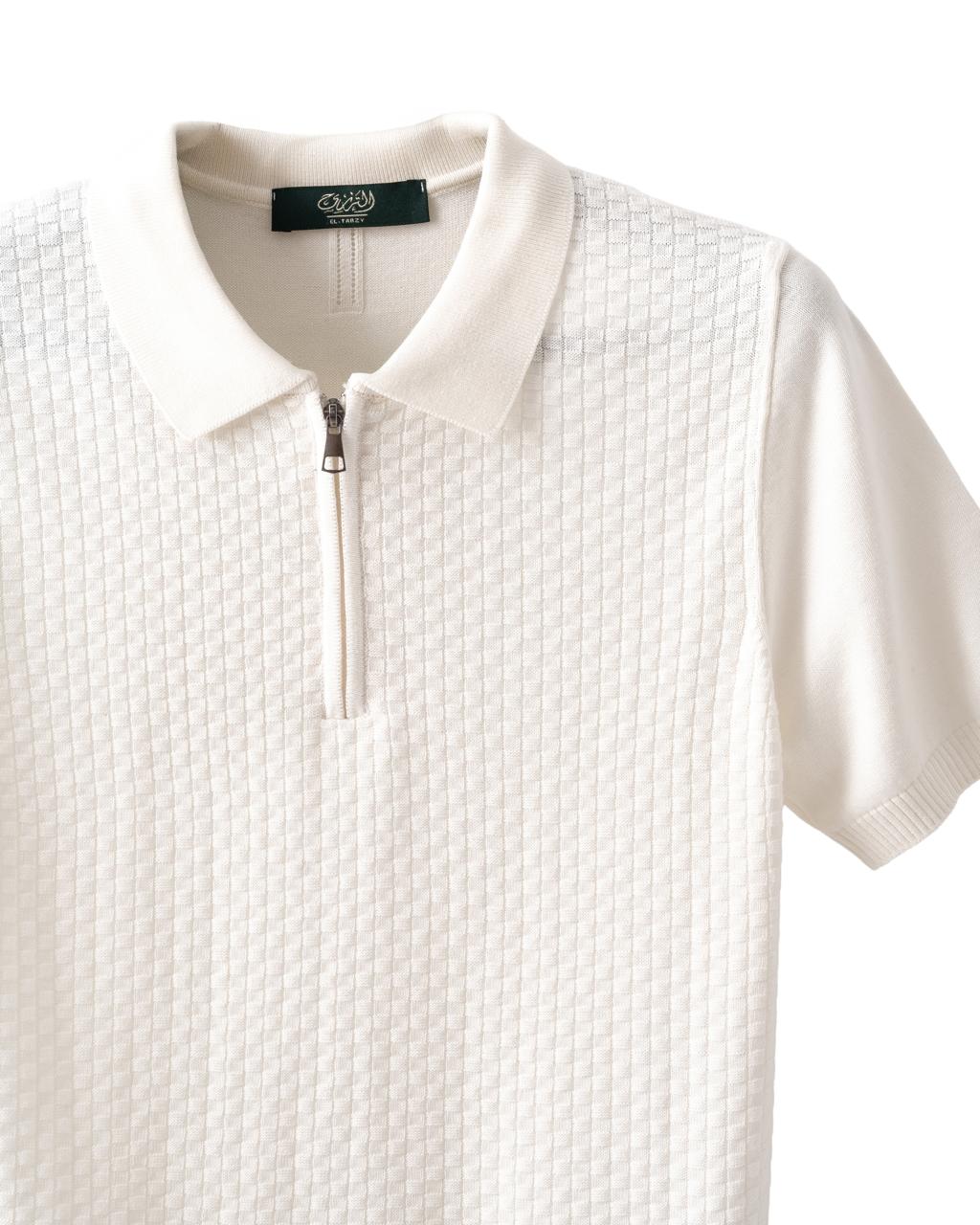 Square Weave Zip Knit