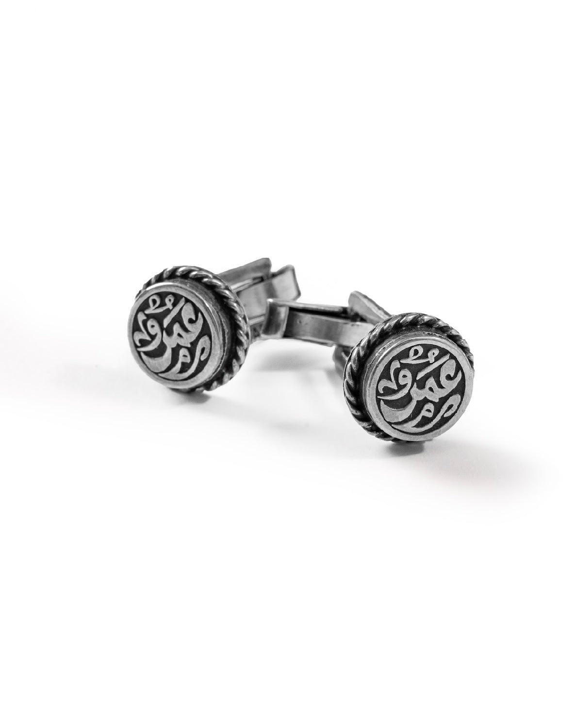 Engraved Circle Cufflinks