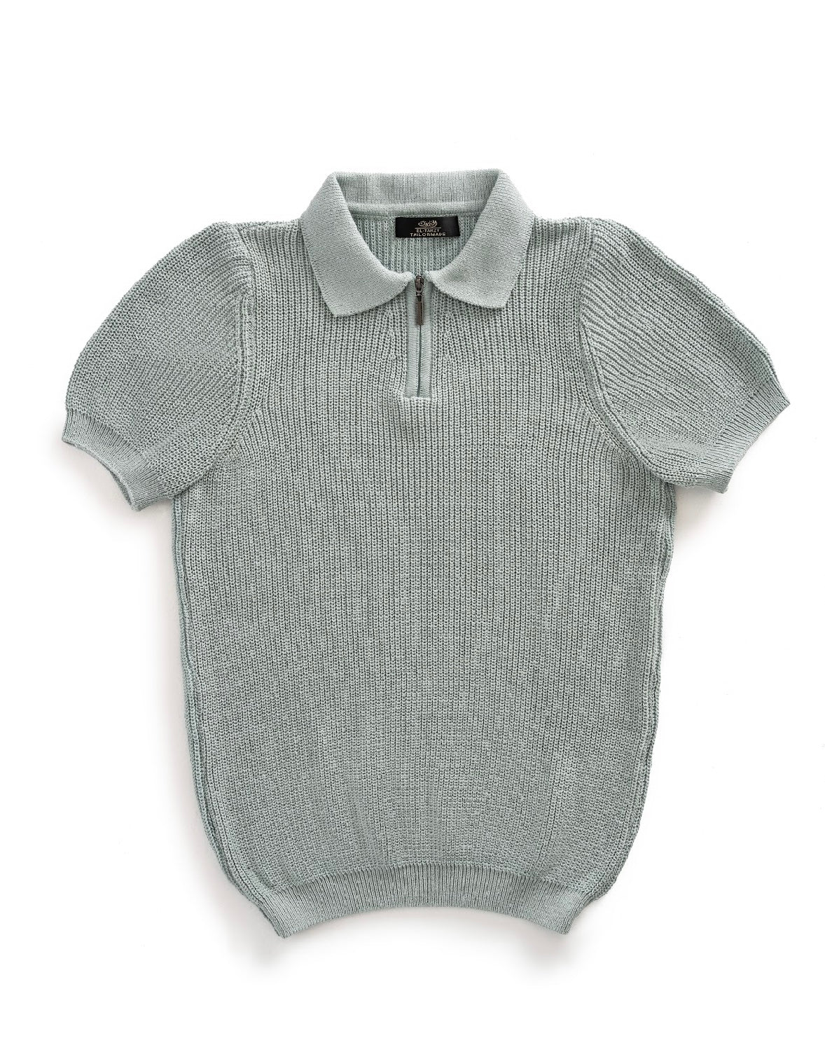 Classic Zipper Knit Polo Shirt