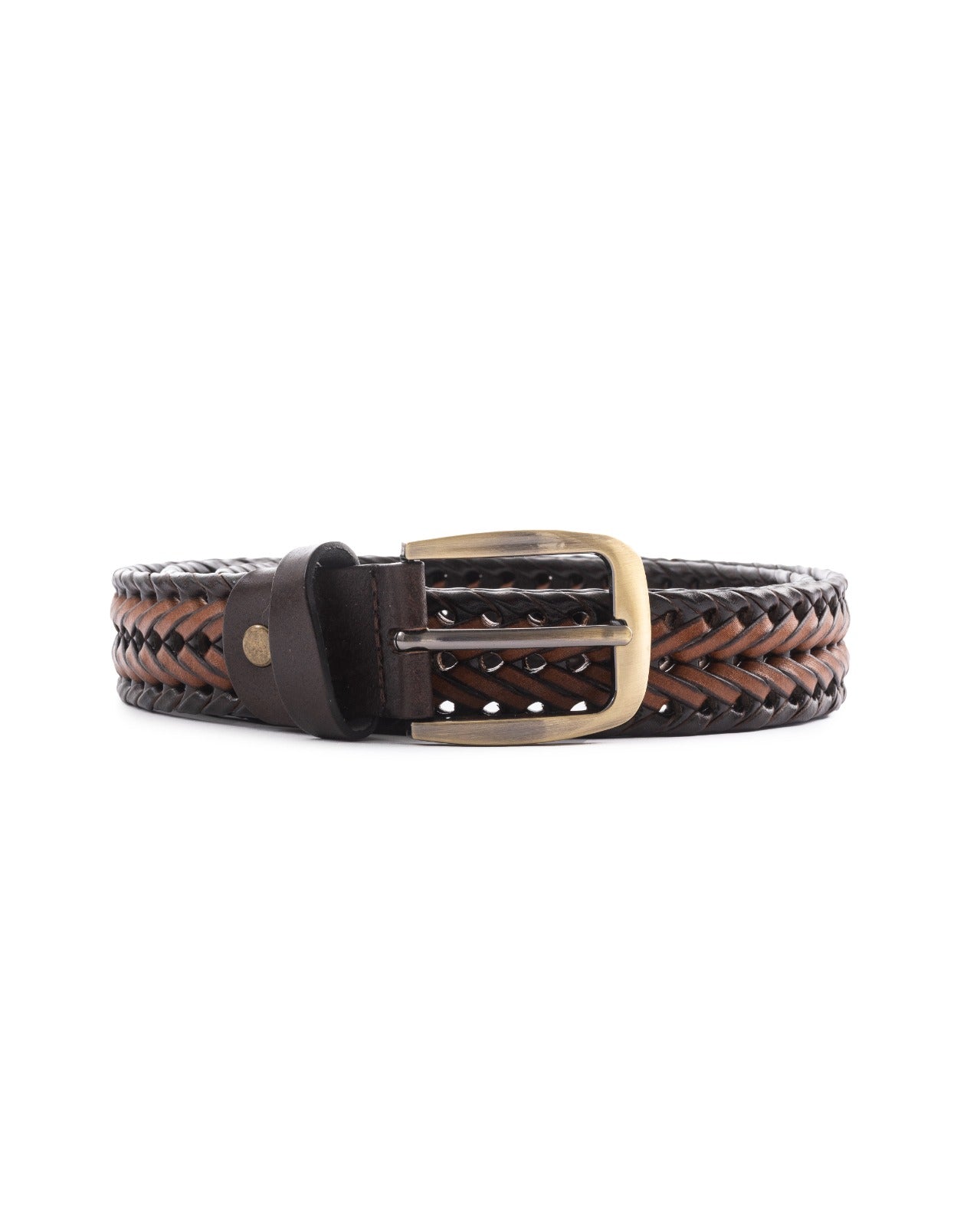 Woven Elegance Leather Belt