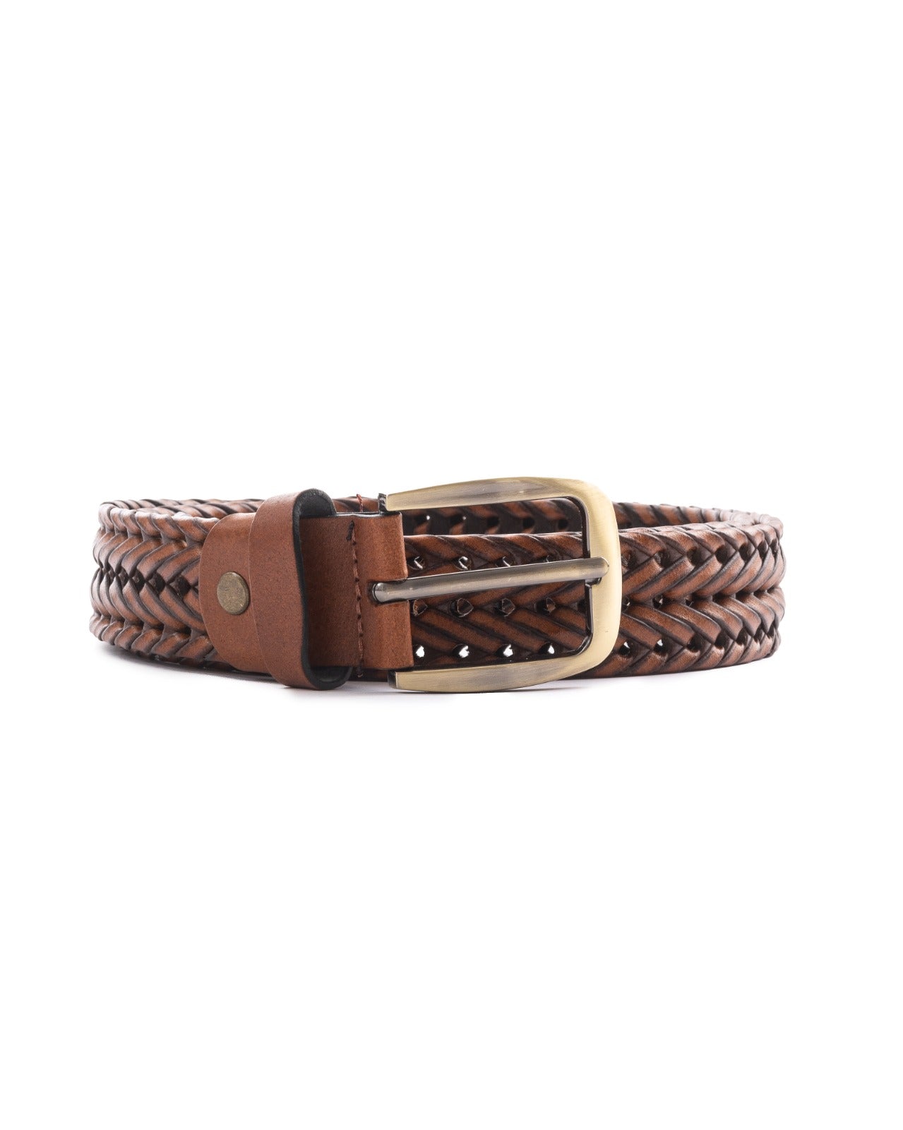 Woven Elegance Leather Belt