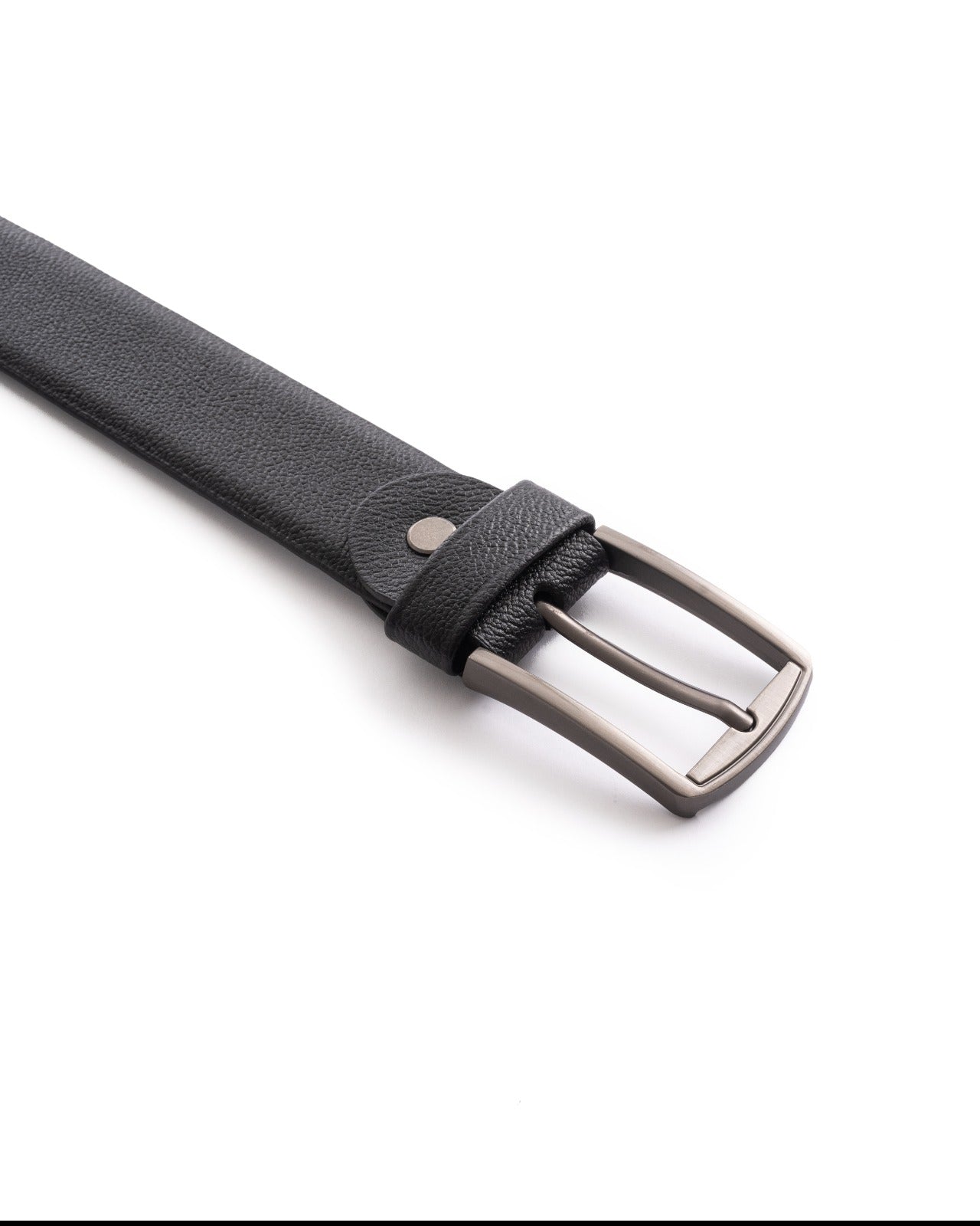 Black Pebbled Leather Belt