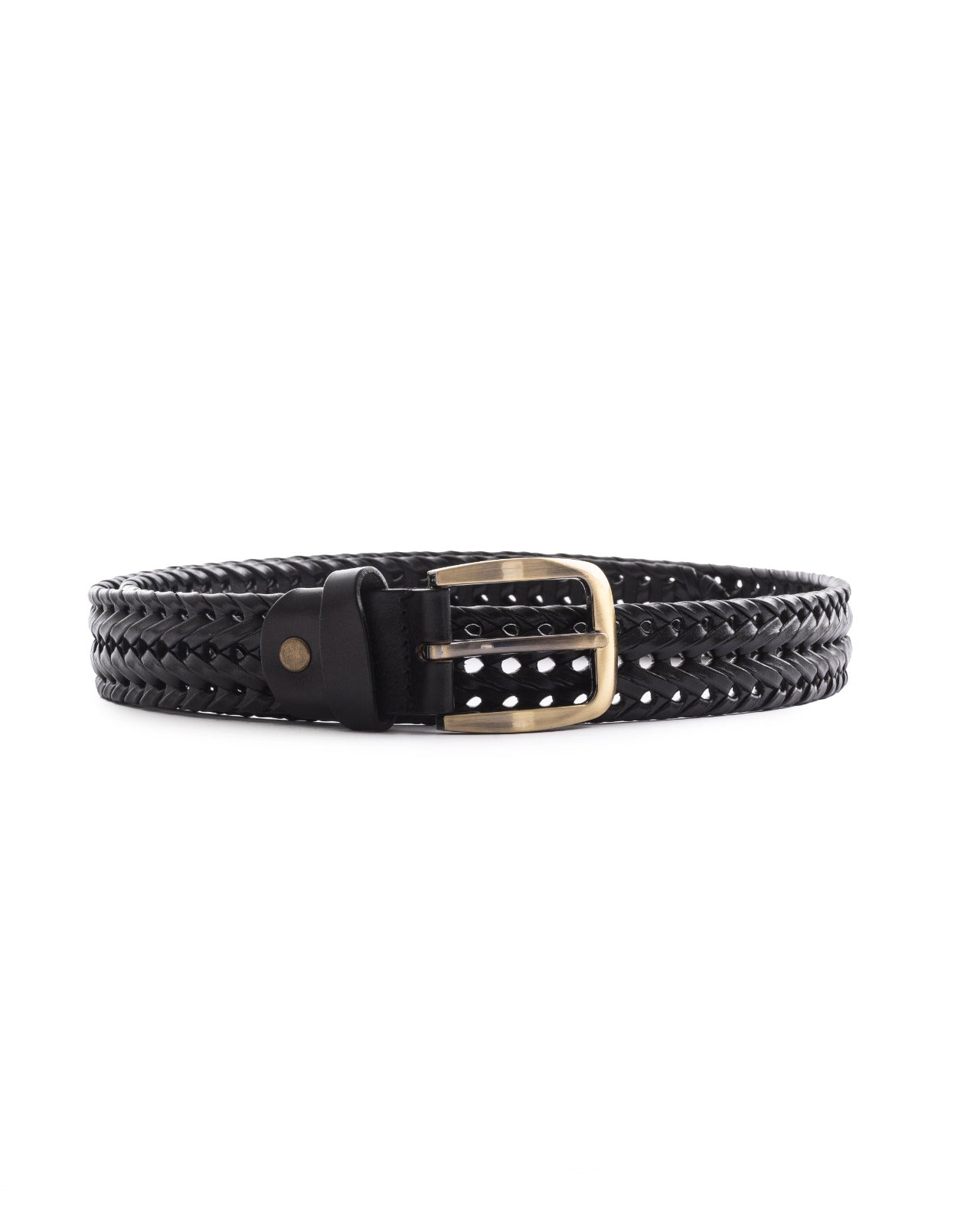 Woven Elegance Leather Belt