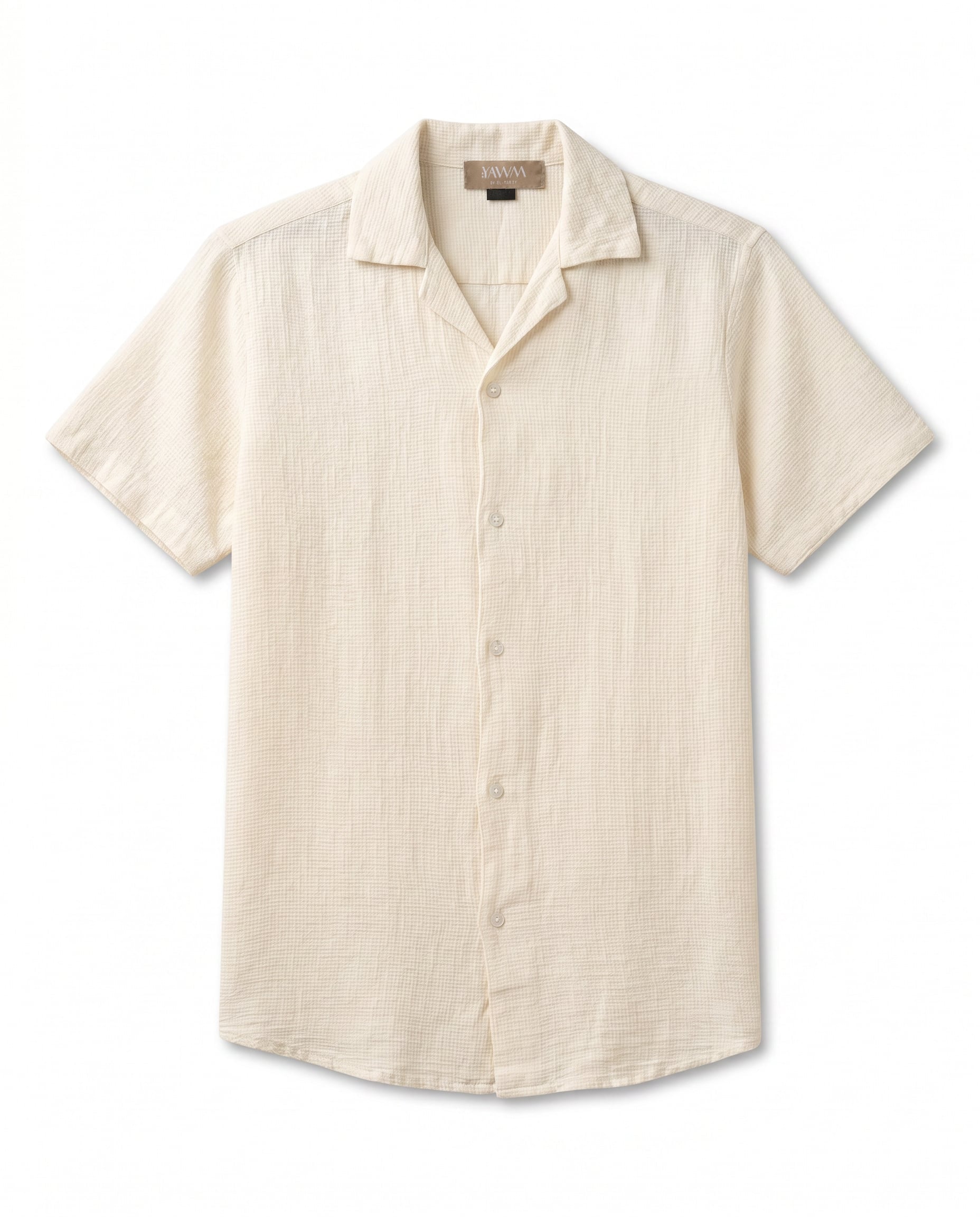Short Sleeve Linen-Cotton Shirt