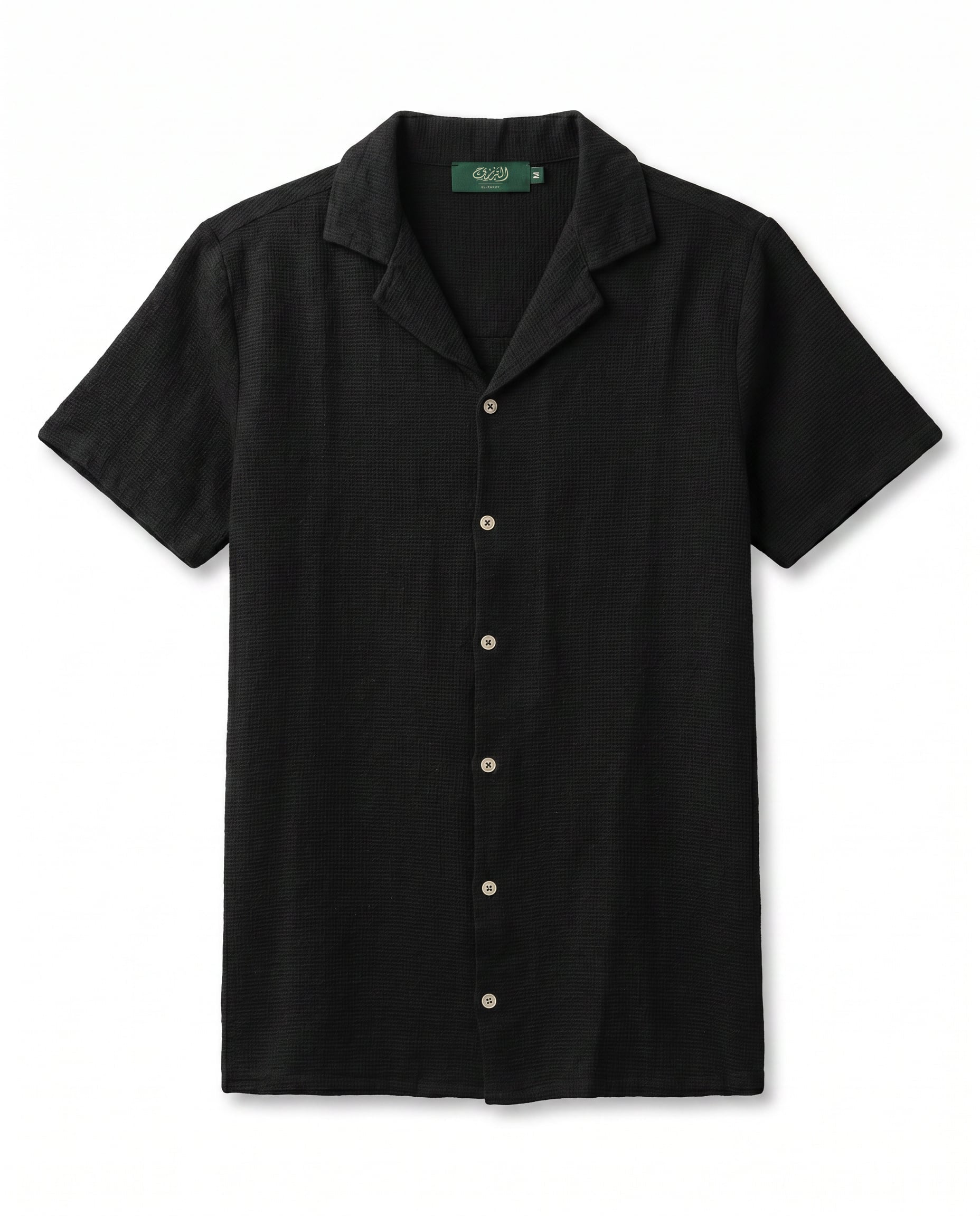 Short Sleeve Linen-Cotton Shirt