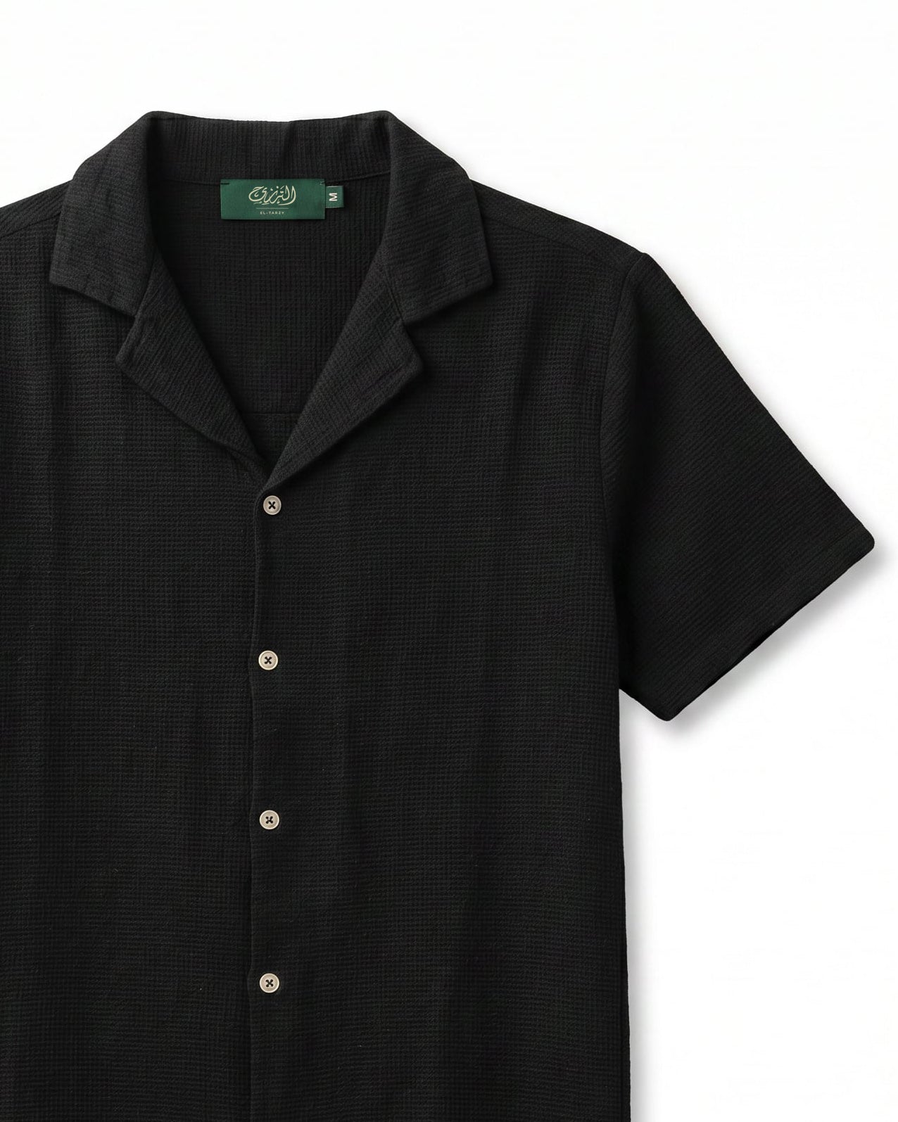 Short Sleeve Linen-Cotton Shirt