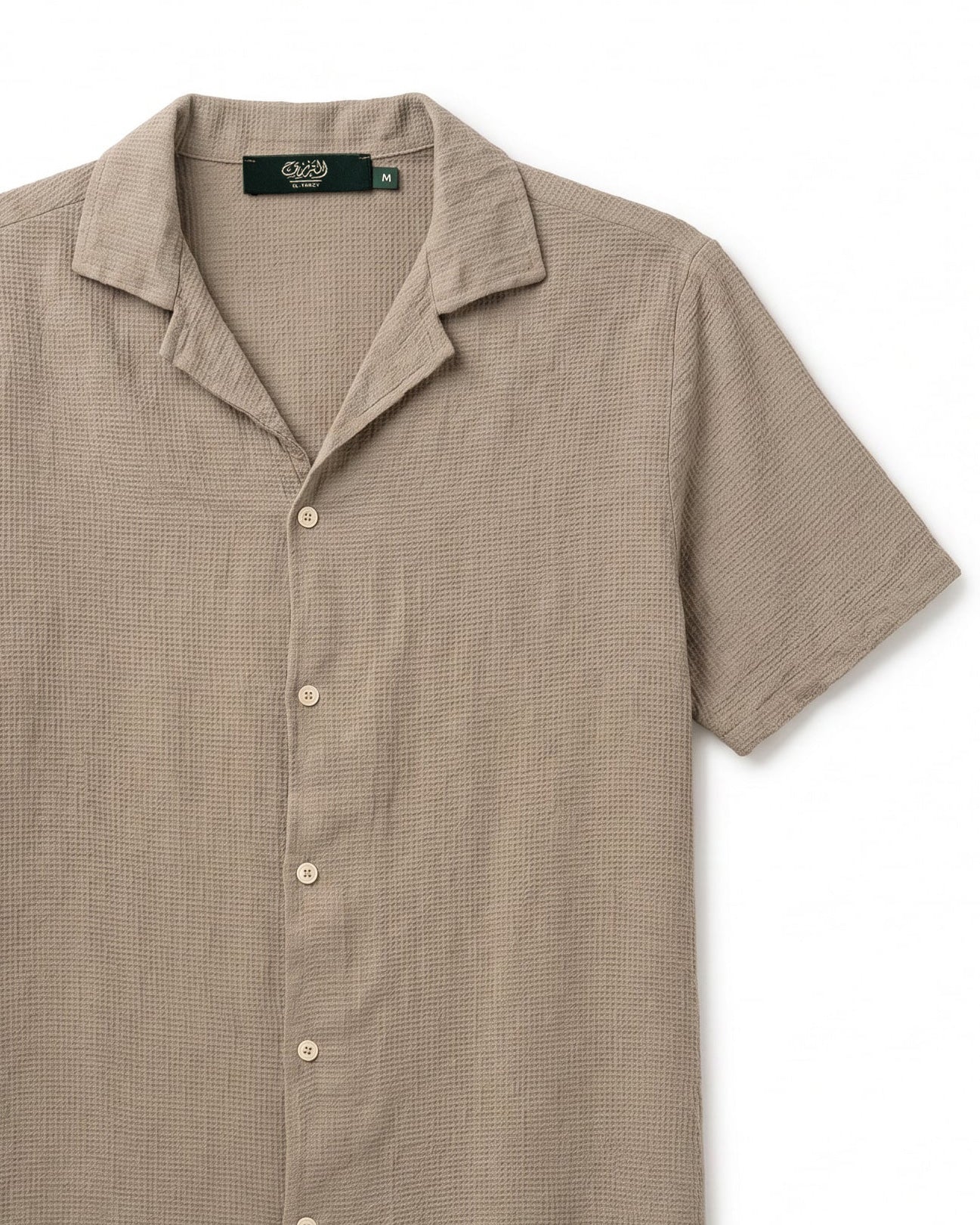 Short Sleeve Linen-Cotton Shirt