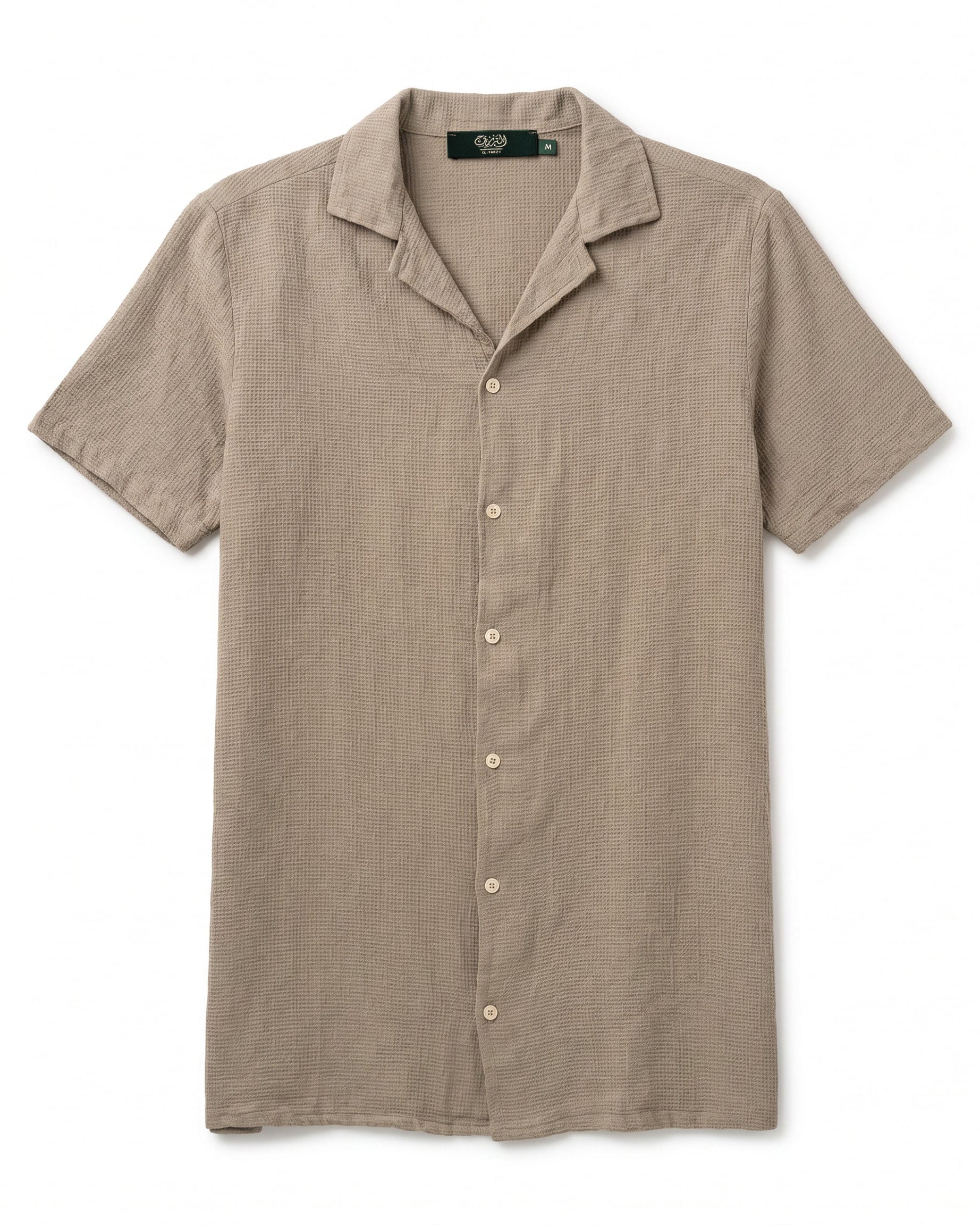 Short Sleeve Linen-Cotton Shirt