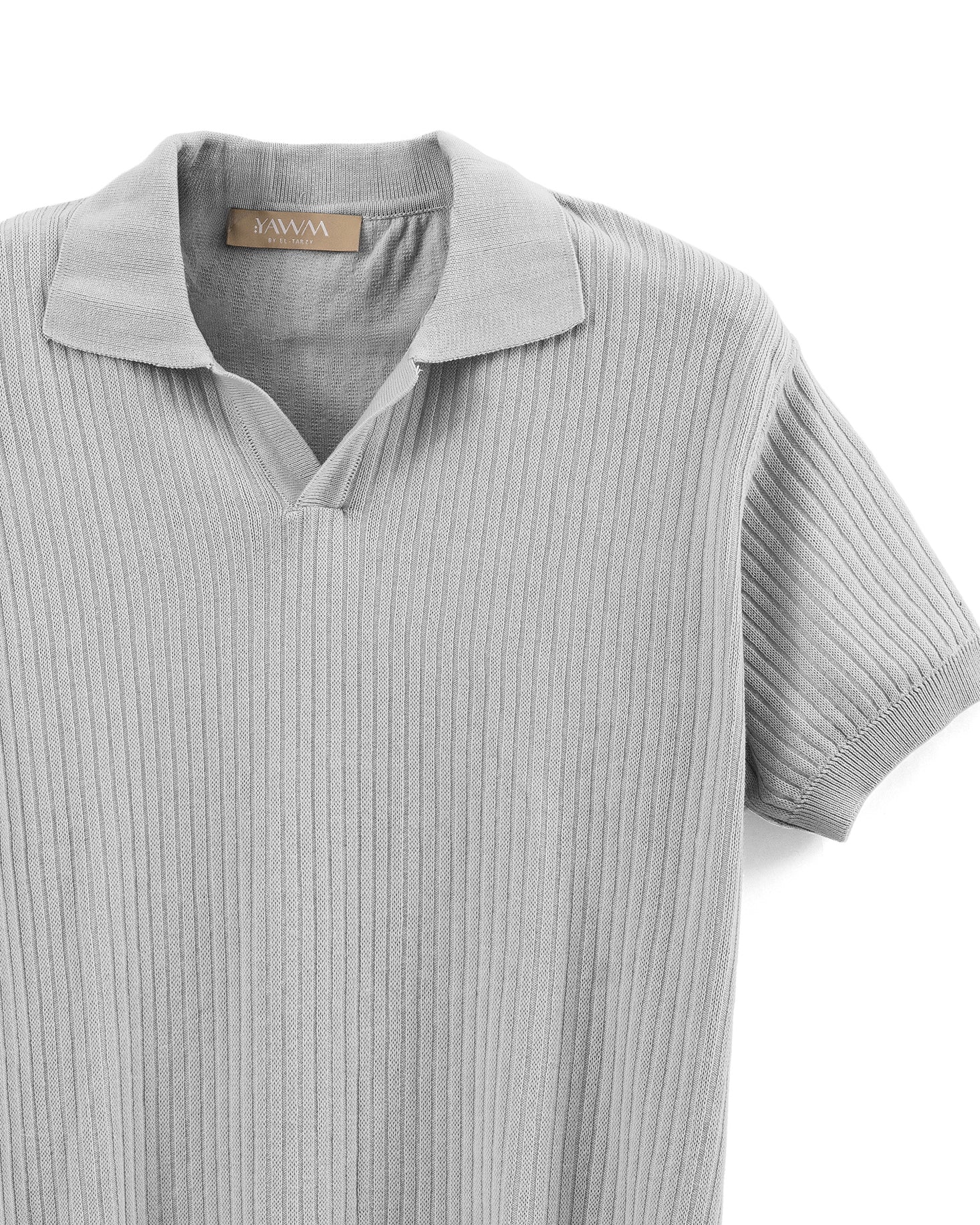 The Textured Open-Collar Polo