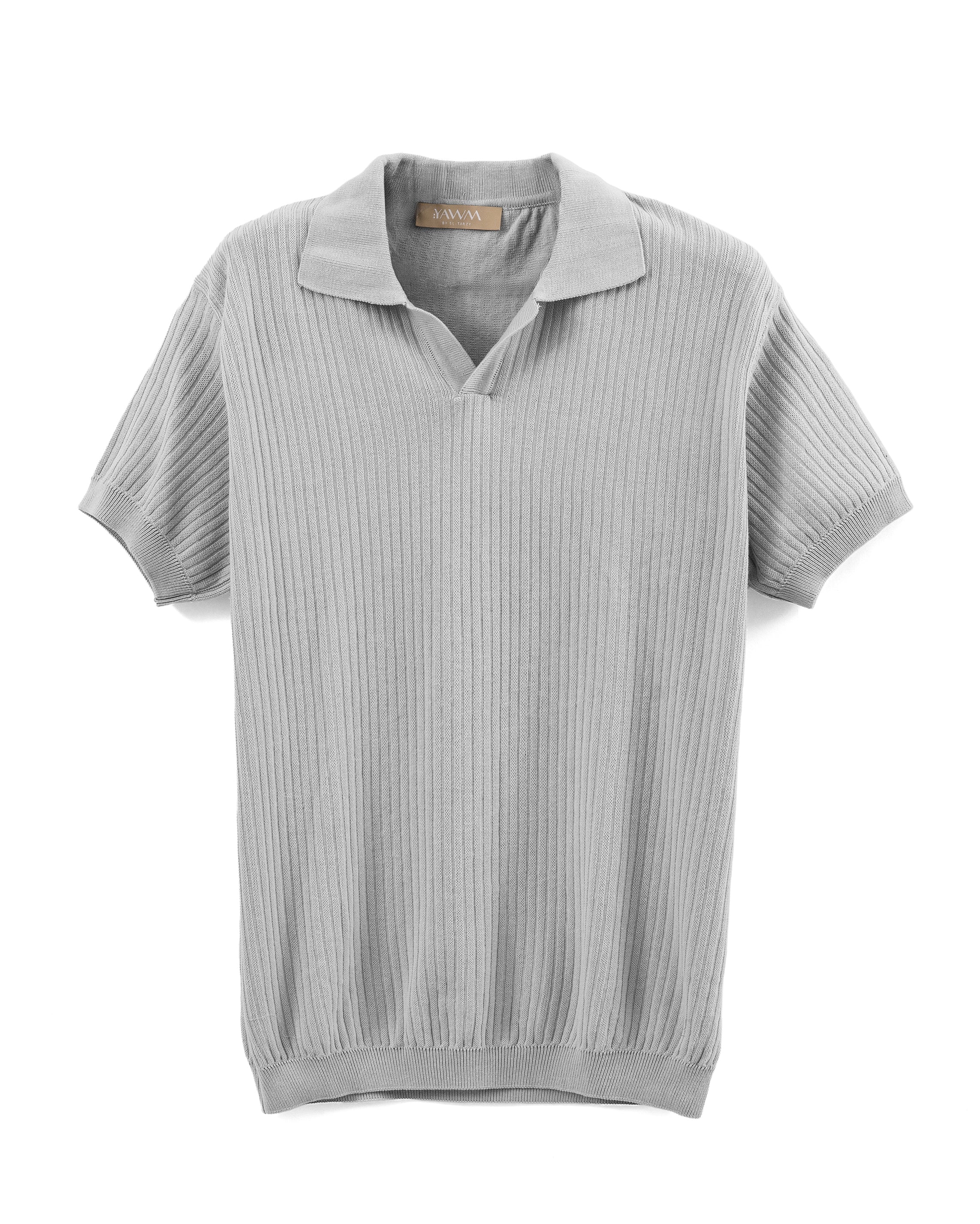 The Textured Open-Collar Polo