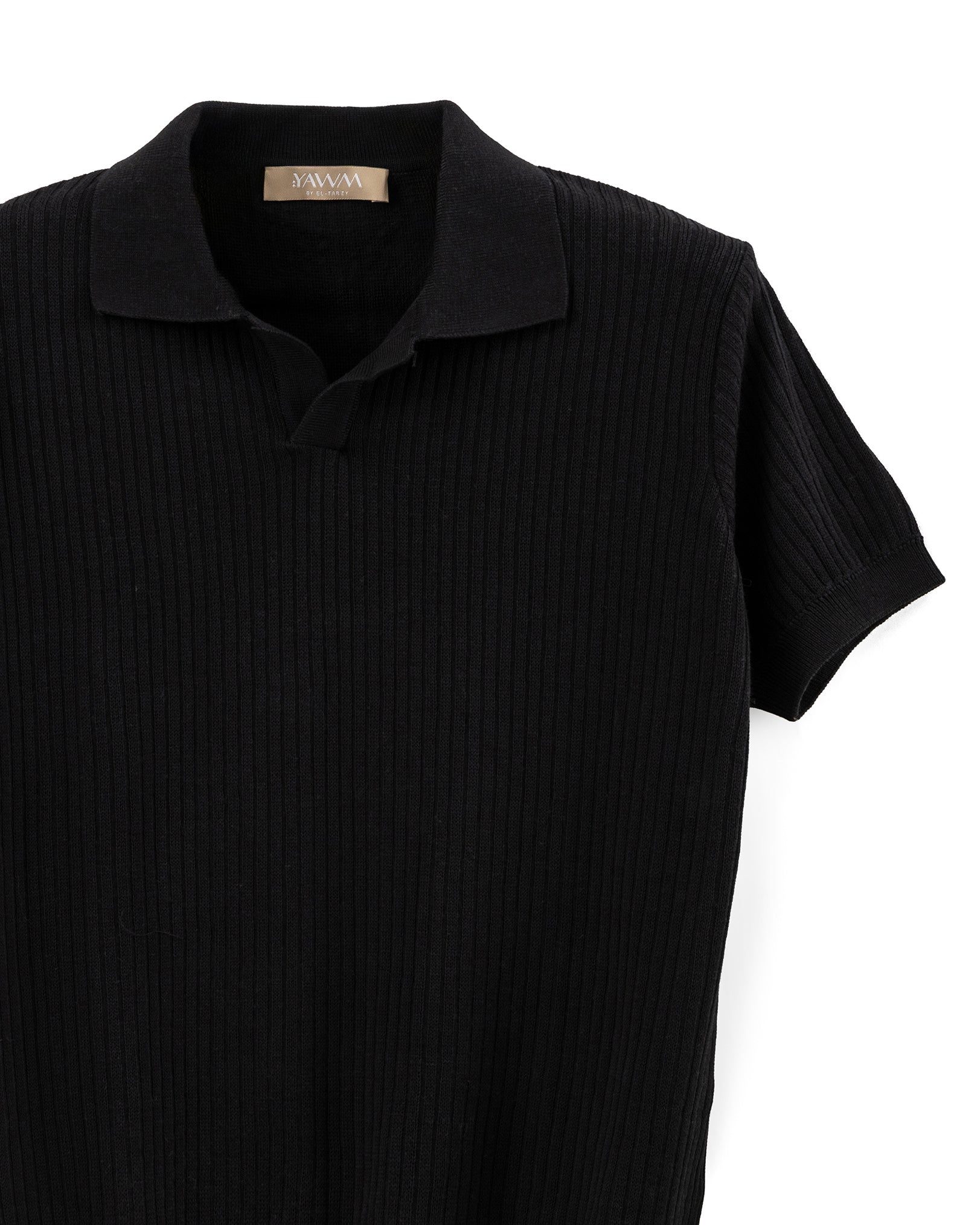 The Textured Open-Collar Polo