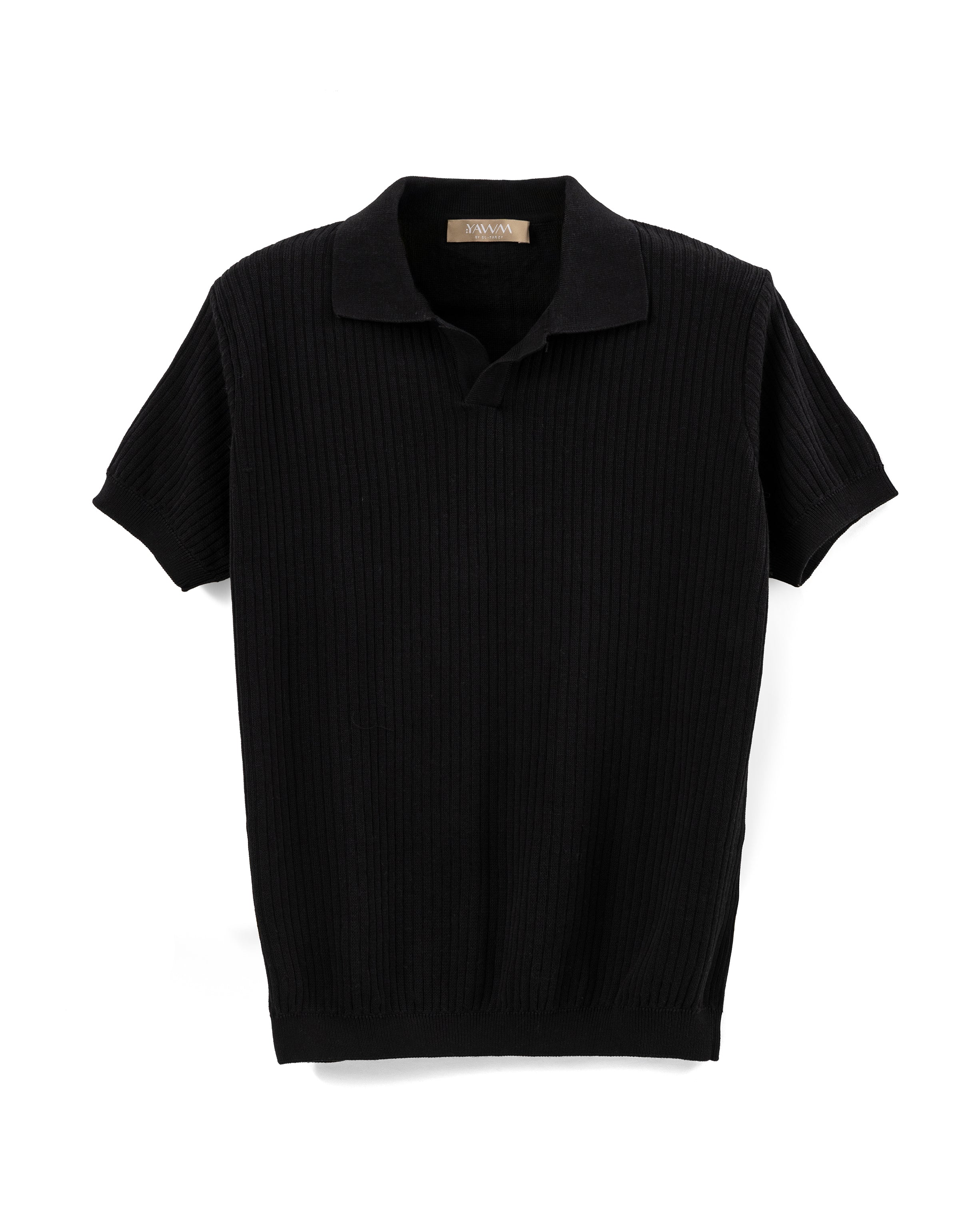 The Textured Open-Collar Polo