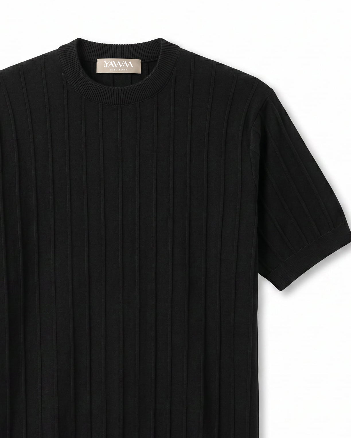The Ribbed Round Tee