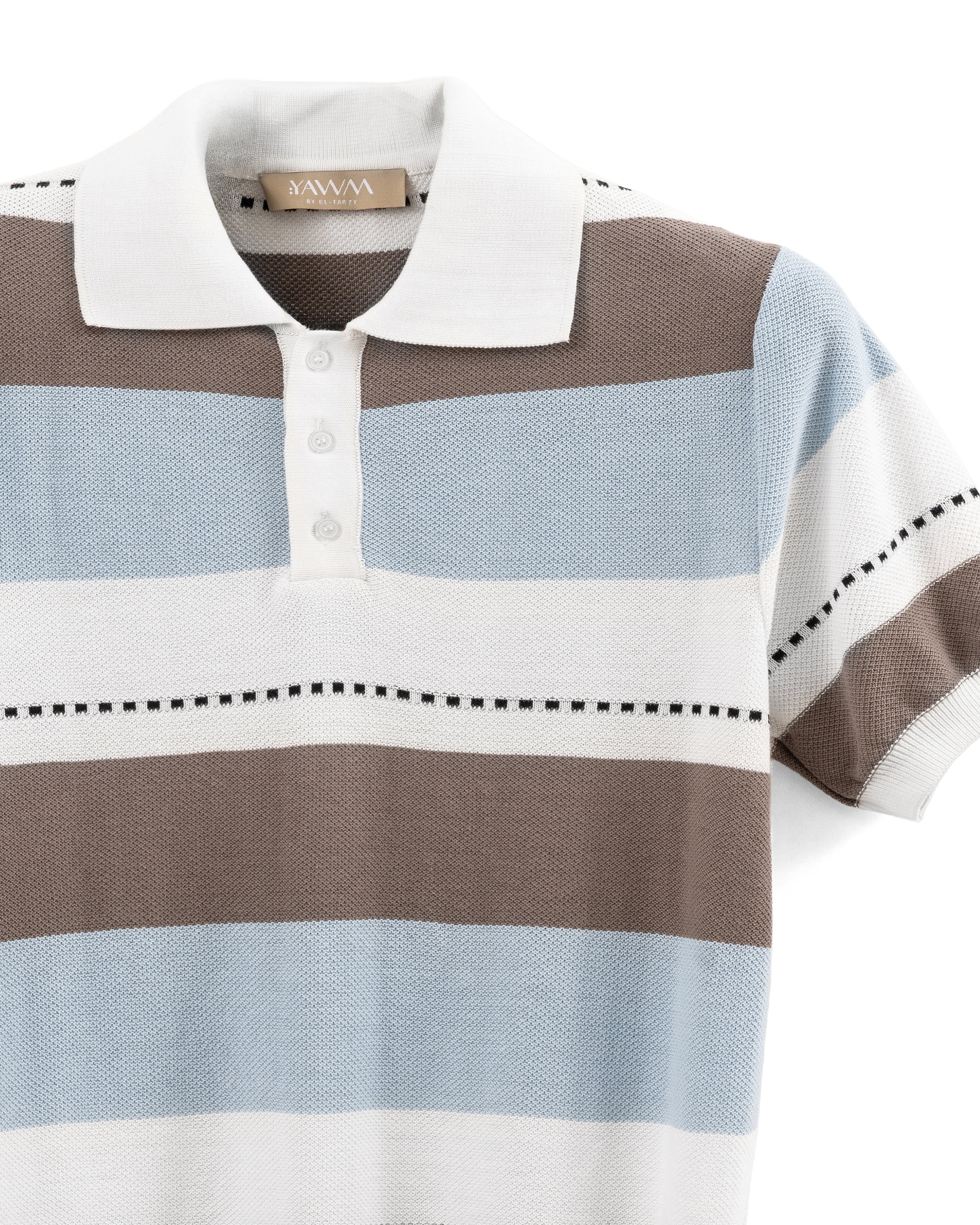 The Striped Knit Polo