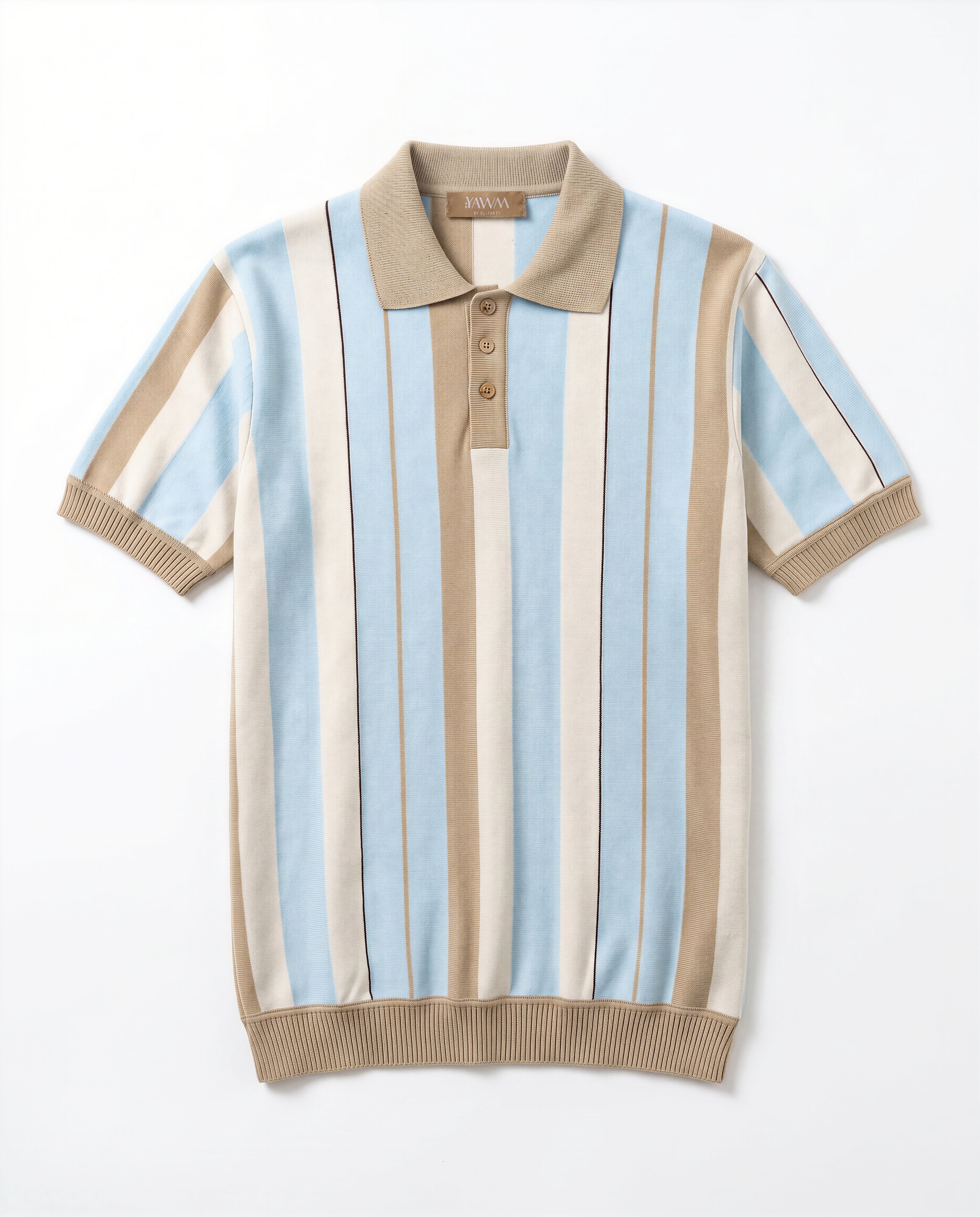 The Retro Stripe Knit Polo