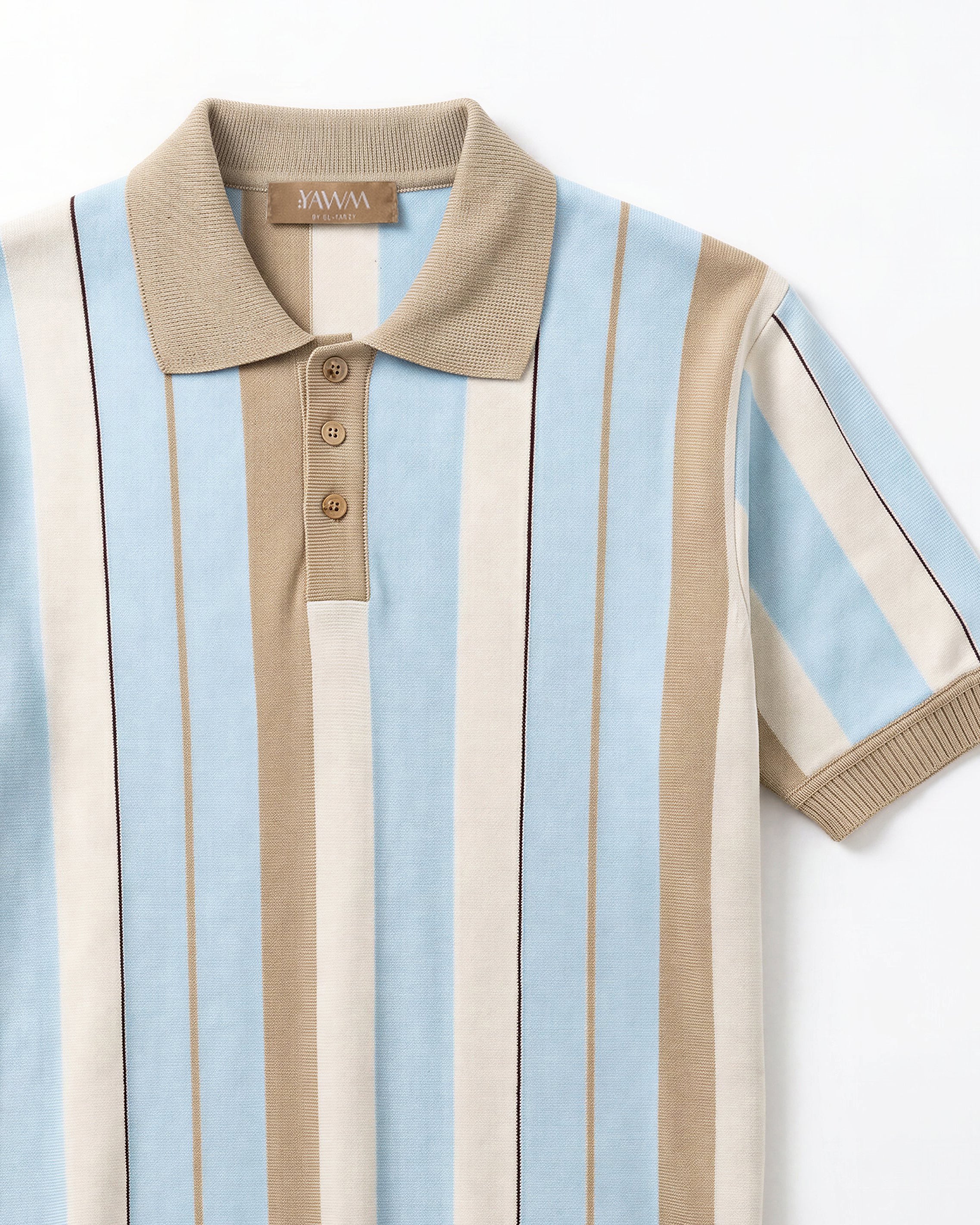 The Retro Stripe Knit Polo