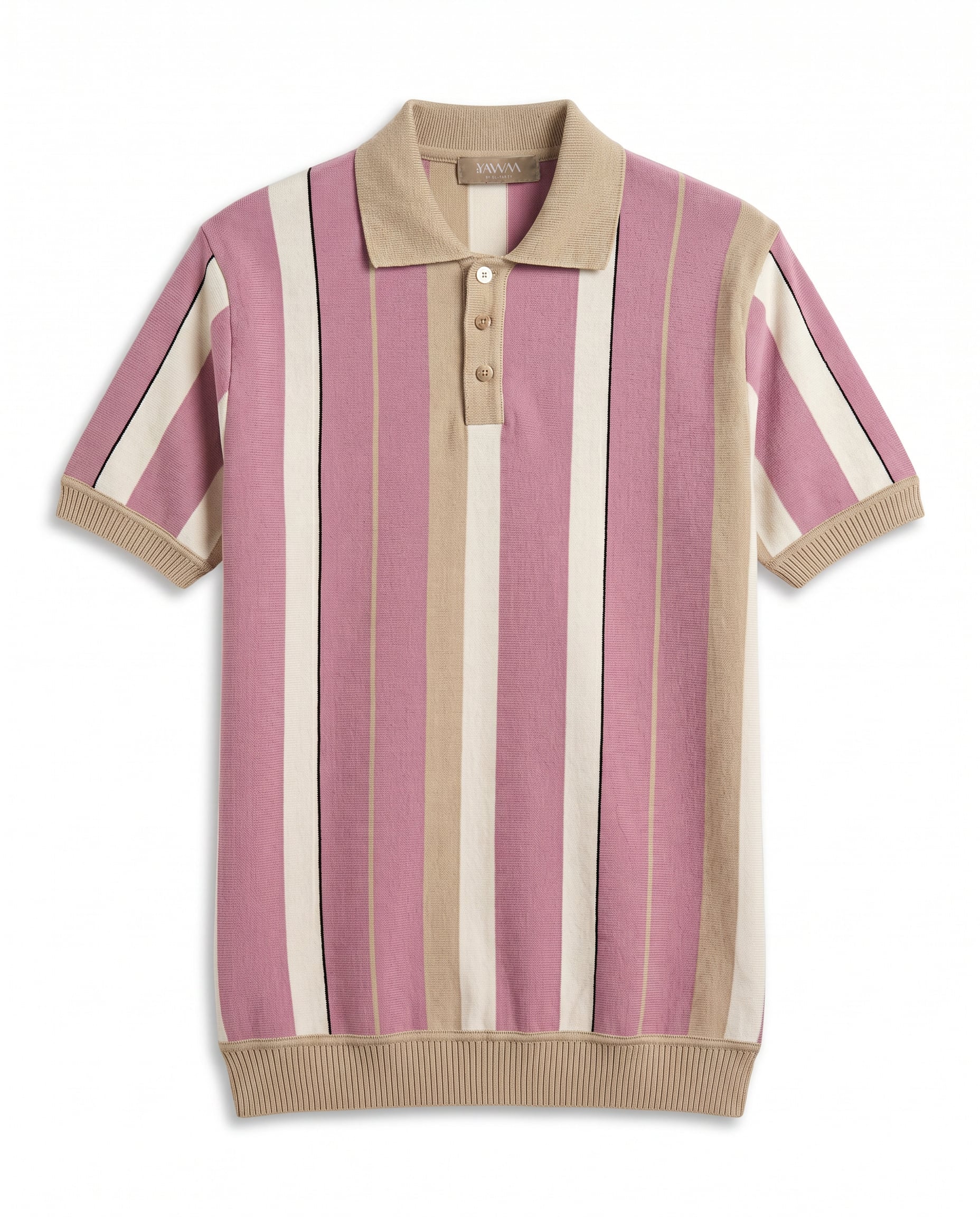 The Retro Stripe Knit Polo