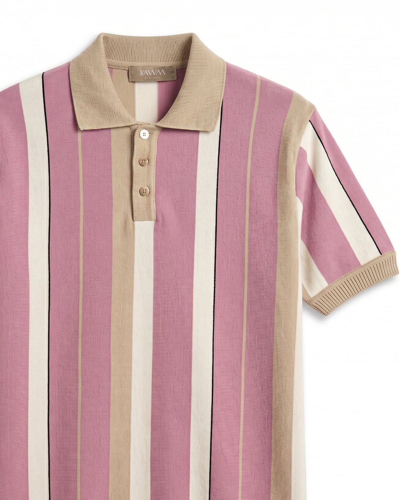 The Retro Stripe Knit Polo