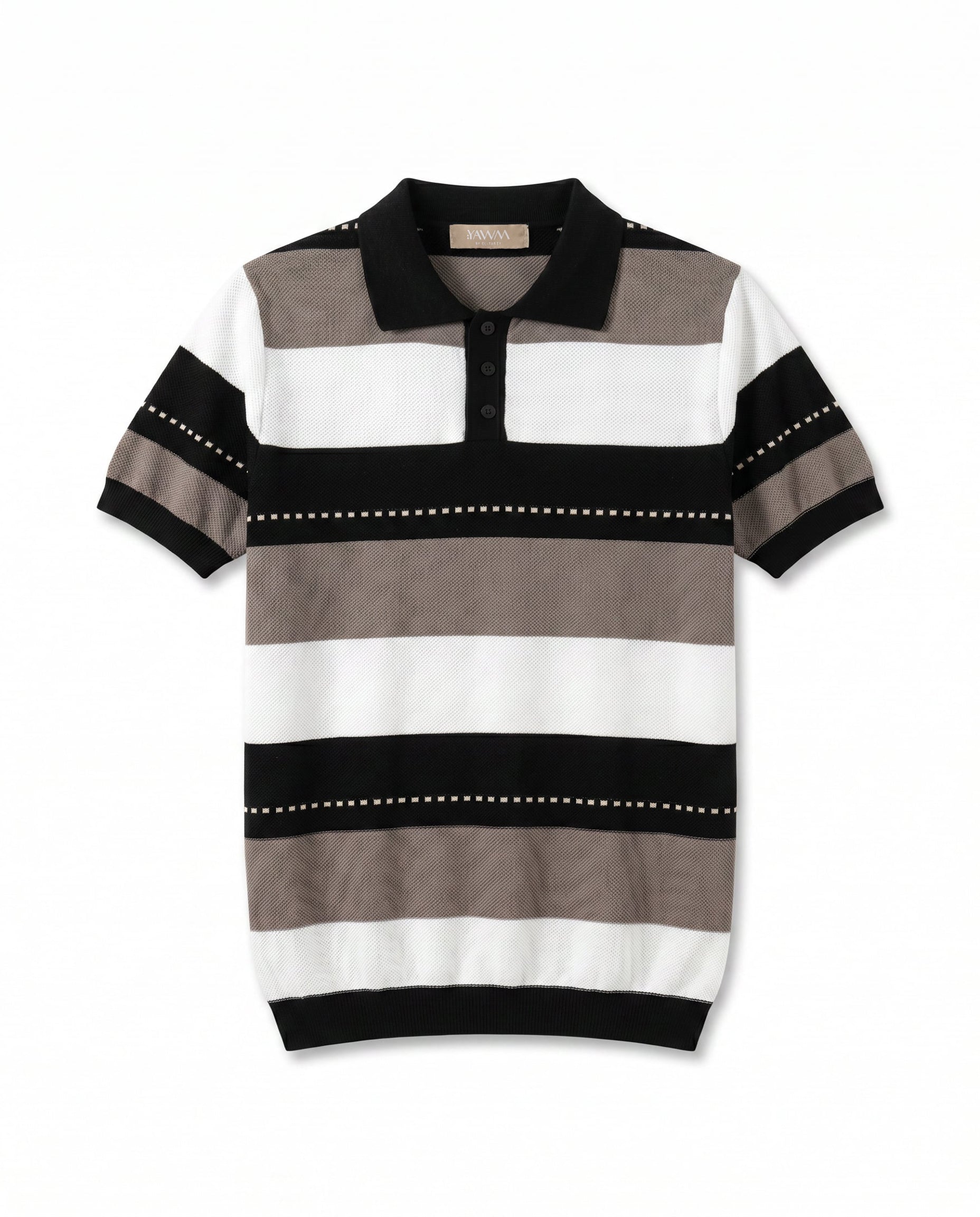 The Striped Knit Polo