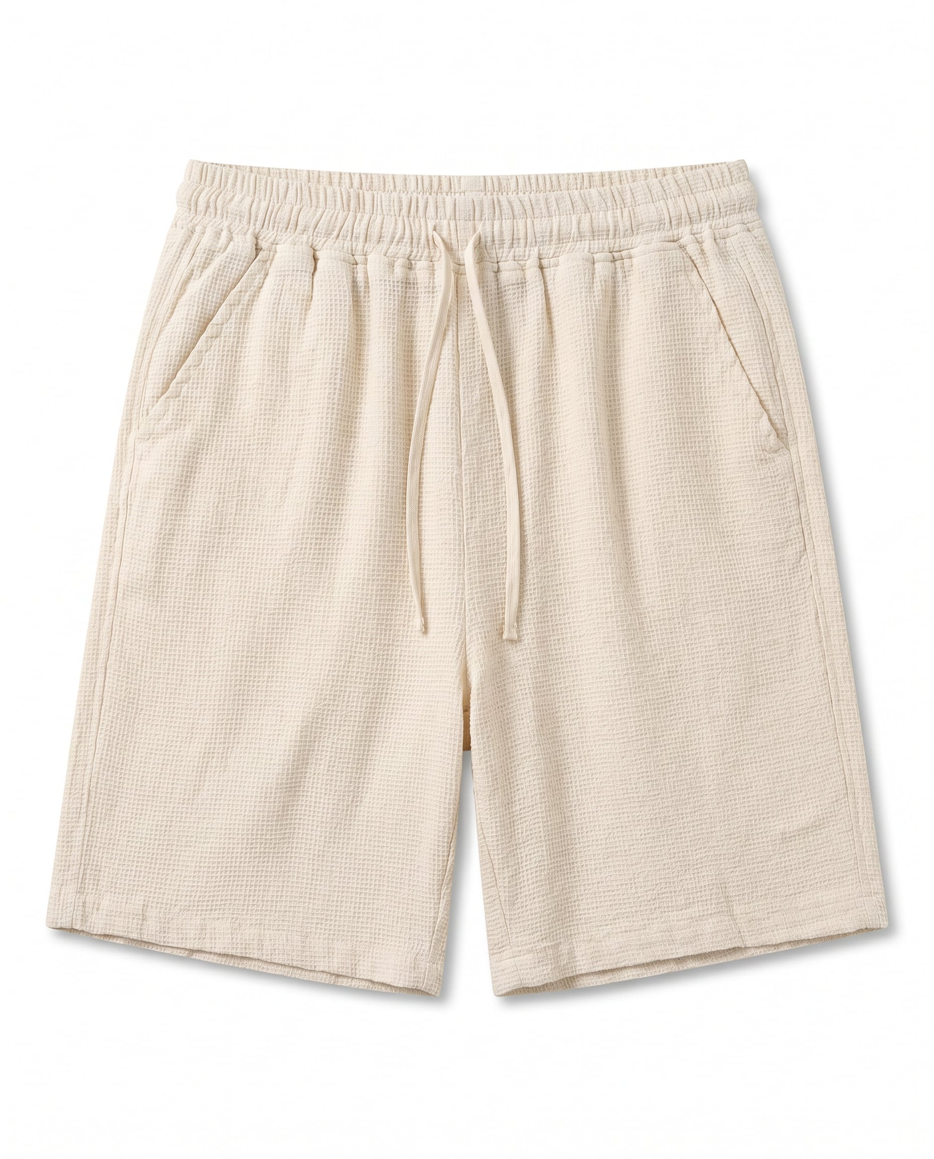 Linen-Cotton Drawstring Shorts