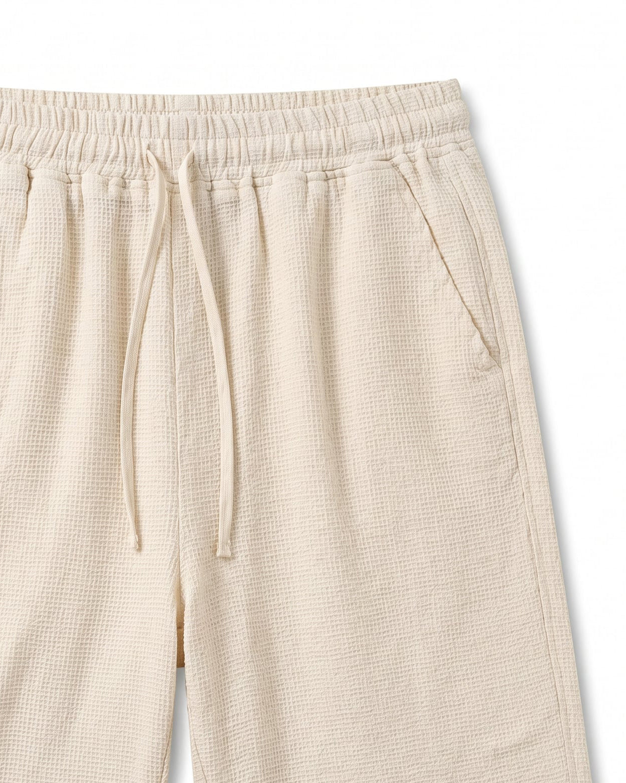 Linen-Cotton Drawstring Shorts